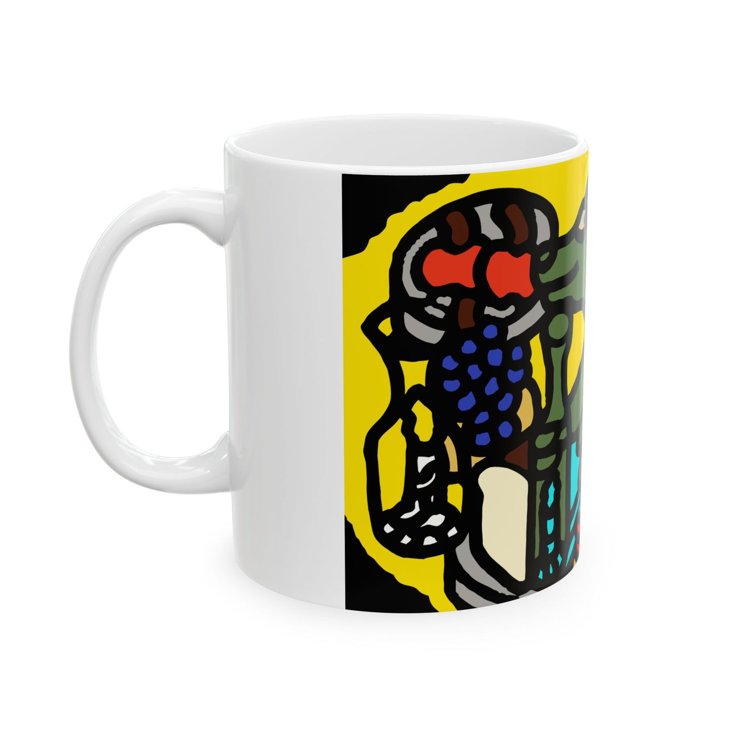 Two dragons enjoying a feast together Ceramic Mug
