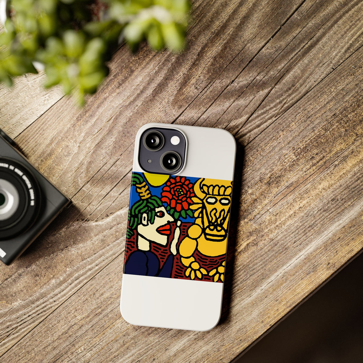 The warrior hailing the mighty golden dragon Slim Phone Case