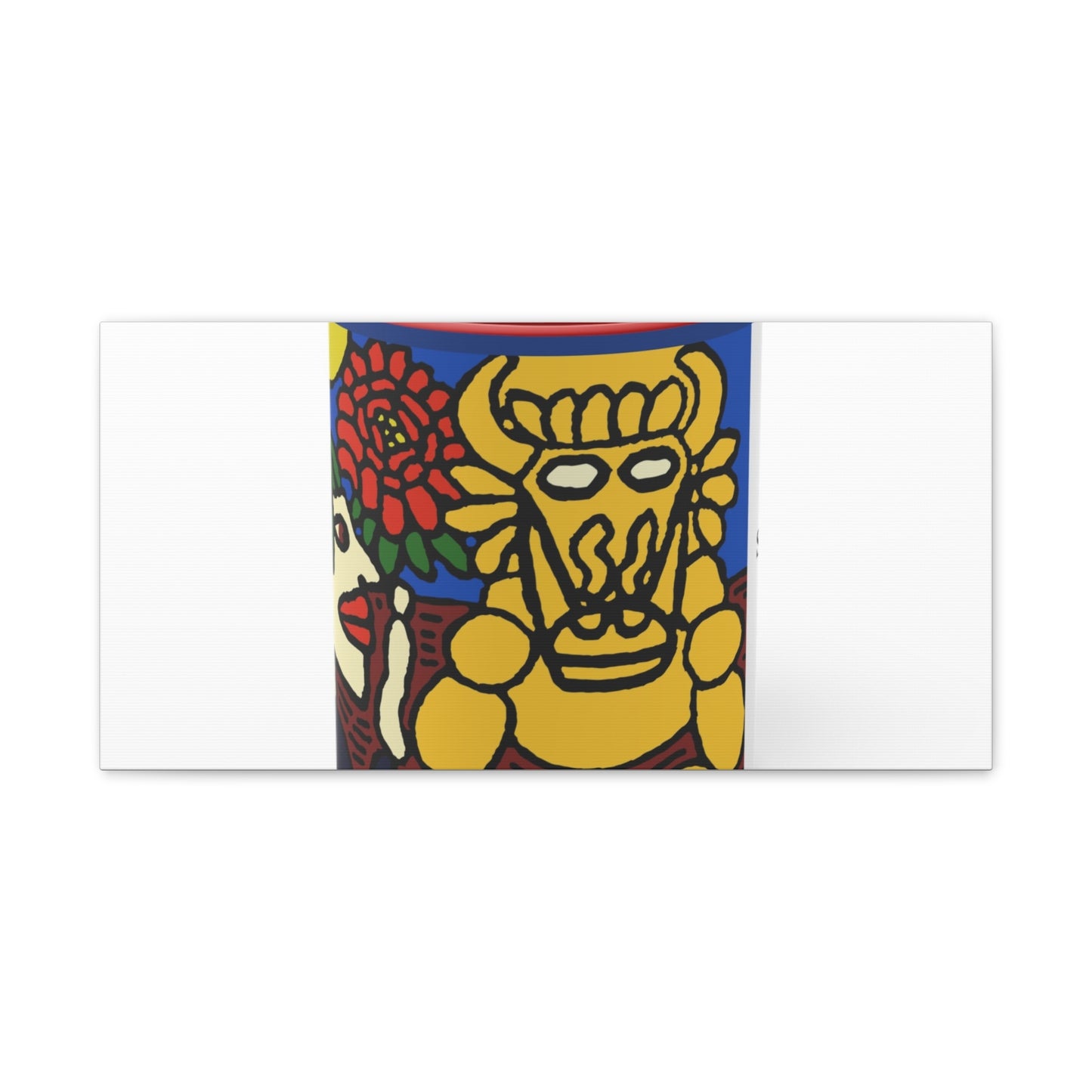 The warrior hailing the mighty golden dragon Canvas (Large)