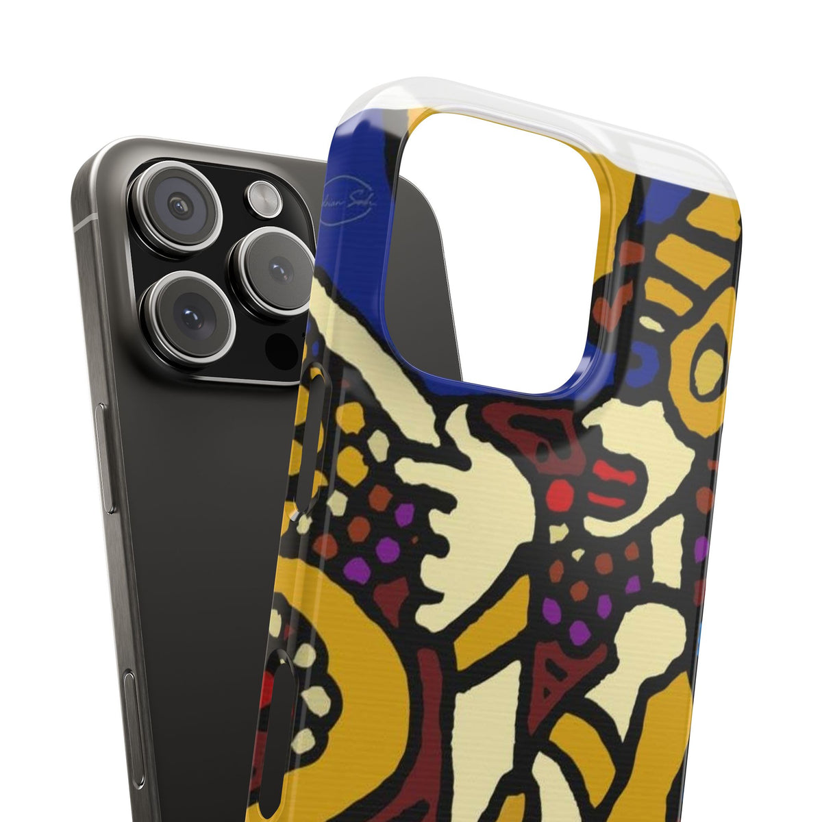 The golden snake being blessed by the fairy Slim Phone Case