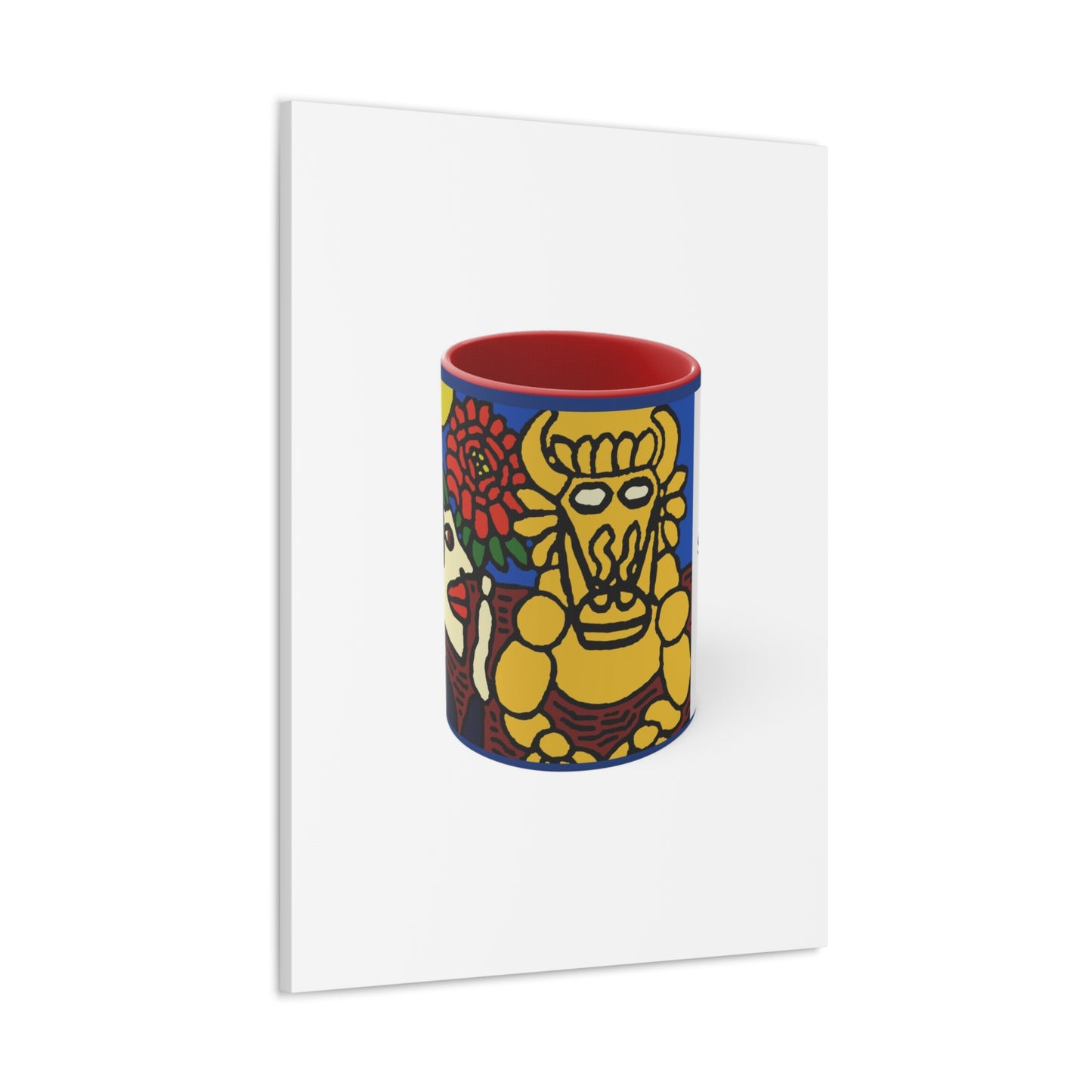 The warrior hailing the mighty golden dragon Canvas (Large)