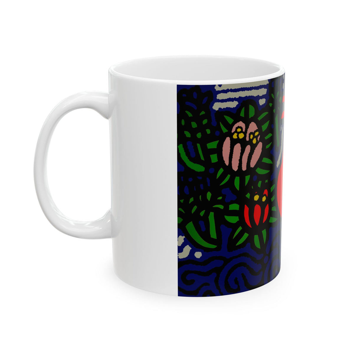 Breaking through the surface of a lotus pond Ceramic Mug