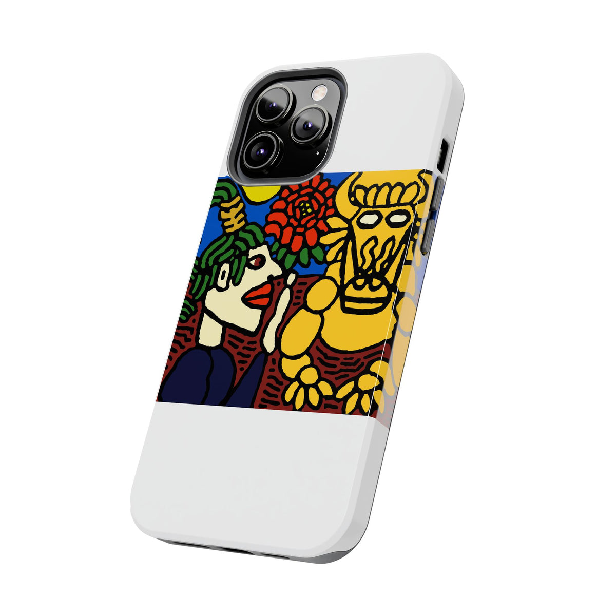 The warrior hailing the mighty golden dragon Tough Phone Case