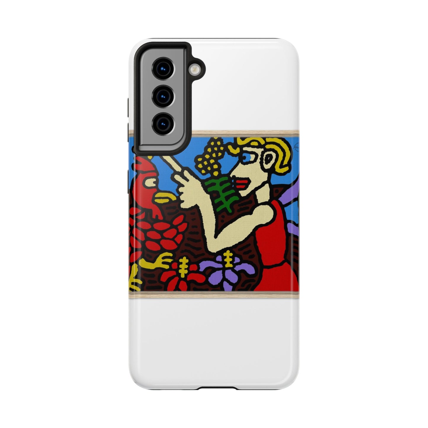 The hen gaining a blessing from a fairy Tough Phone Case