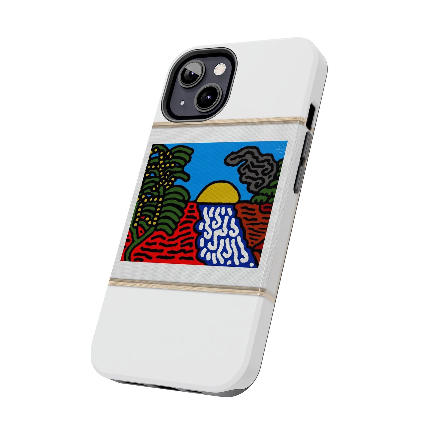 The river that joins the Australian wattle and Lebanese cedar tree in friendship Tough Phone Case