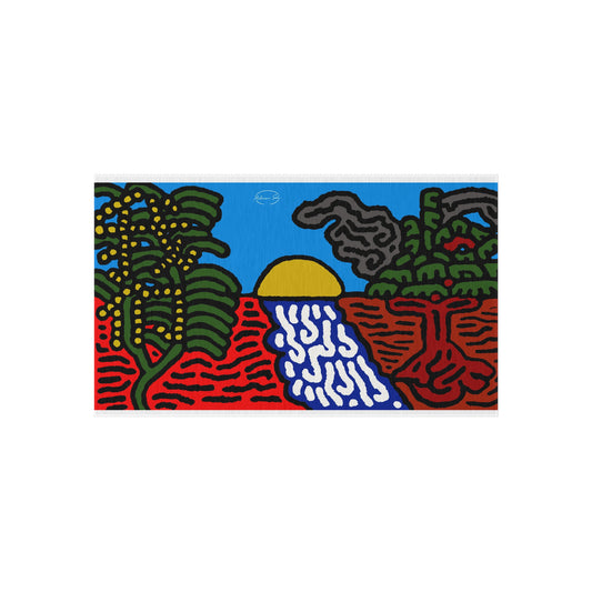 The river that joins the Australian wattle — Outdoor Rug