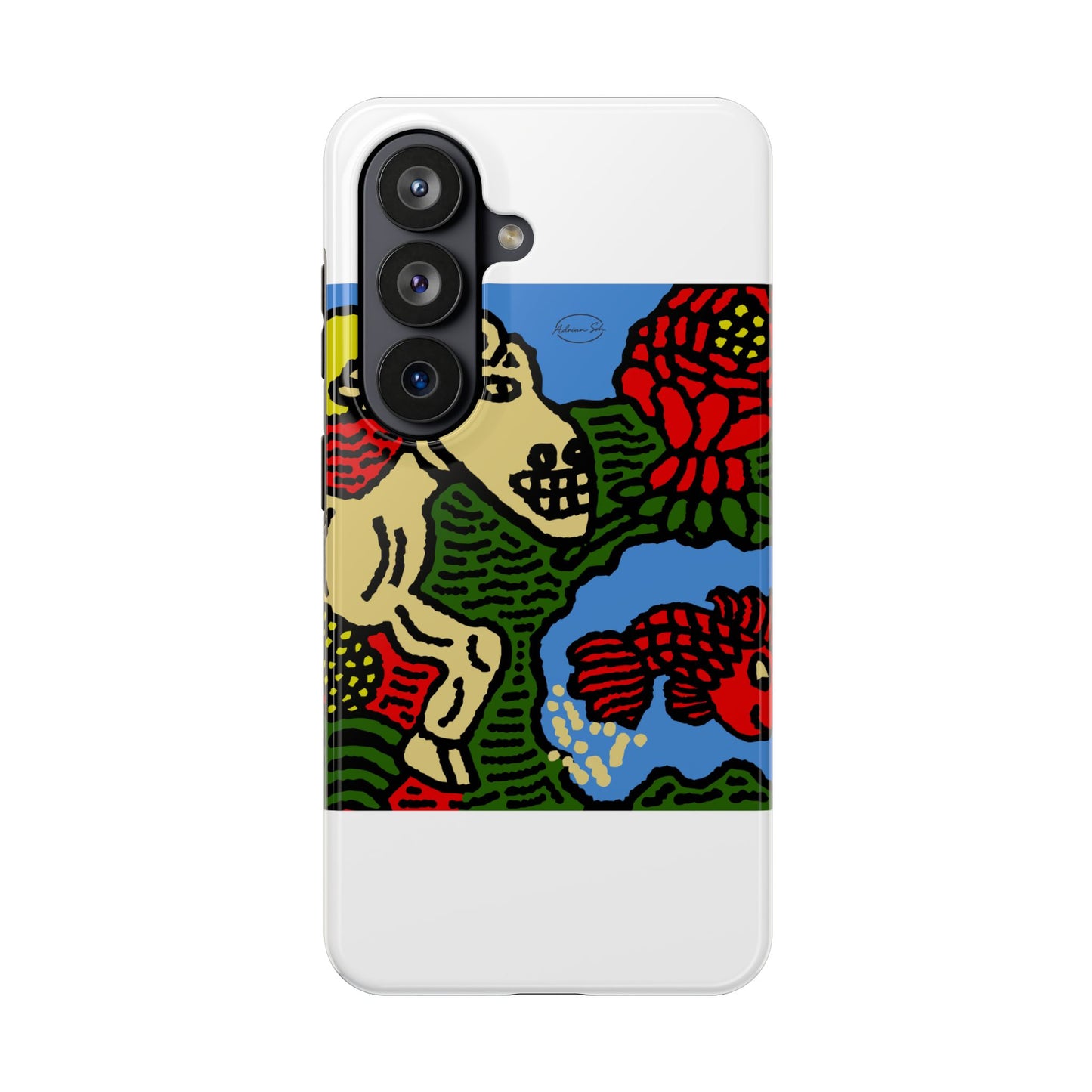 Galloping carefree through life Tough Phone Case