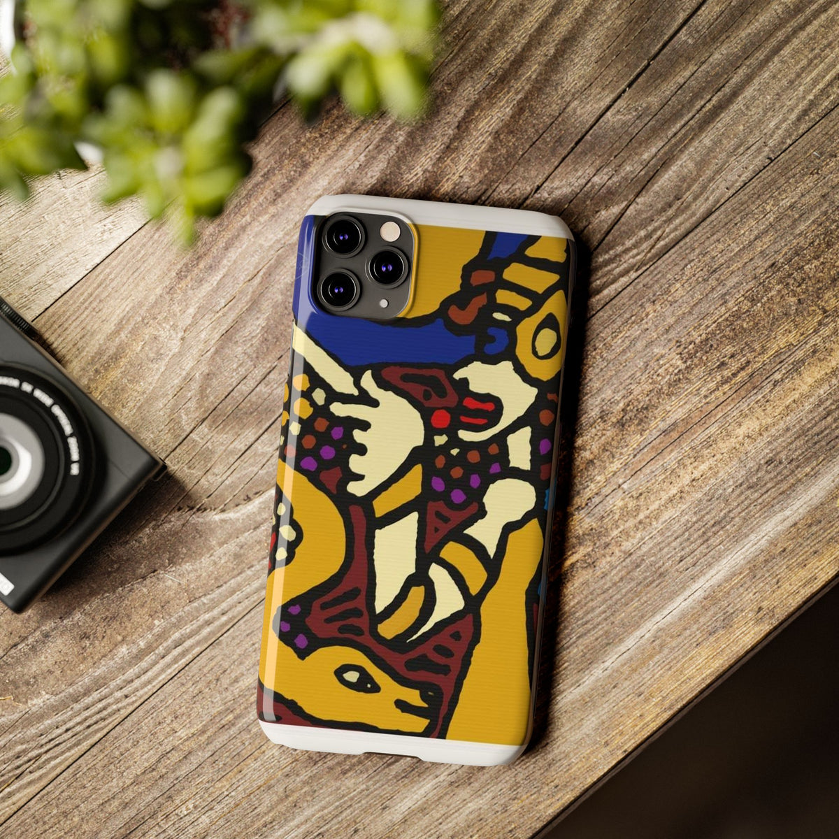 The golden snake being blessed by the fairy Slim Phone Case