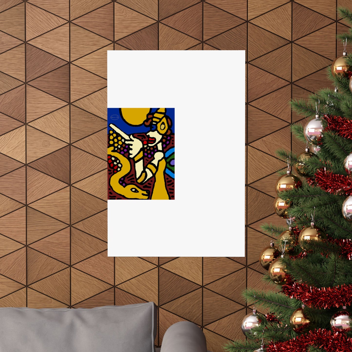 The golden snake being blessed by the fairy Matte Poster Vertical (Large)