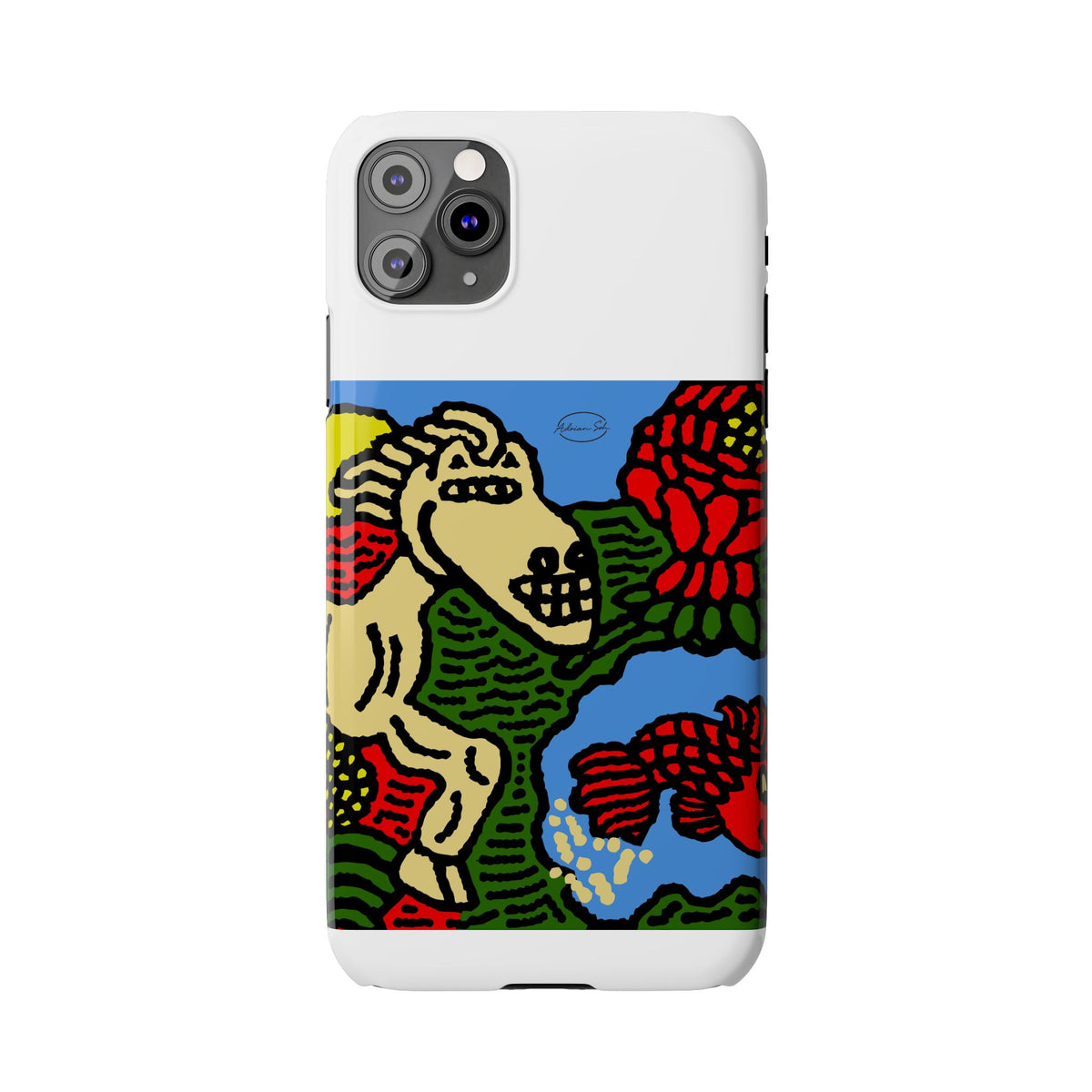 Galloping carefree through life Slim Phone Case