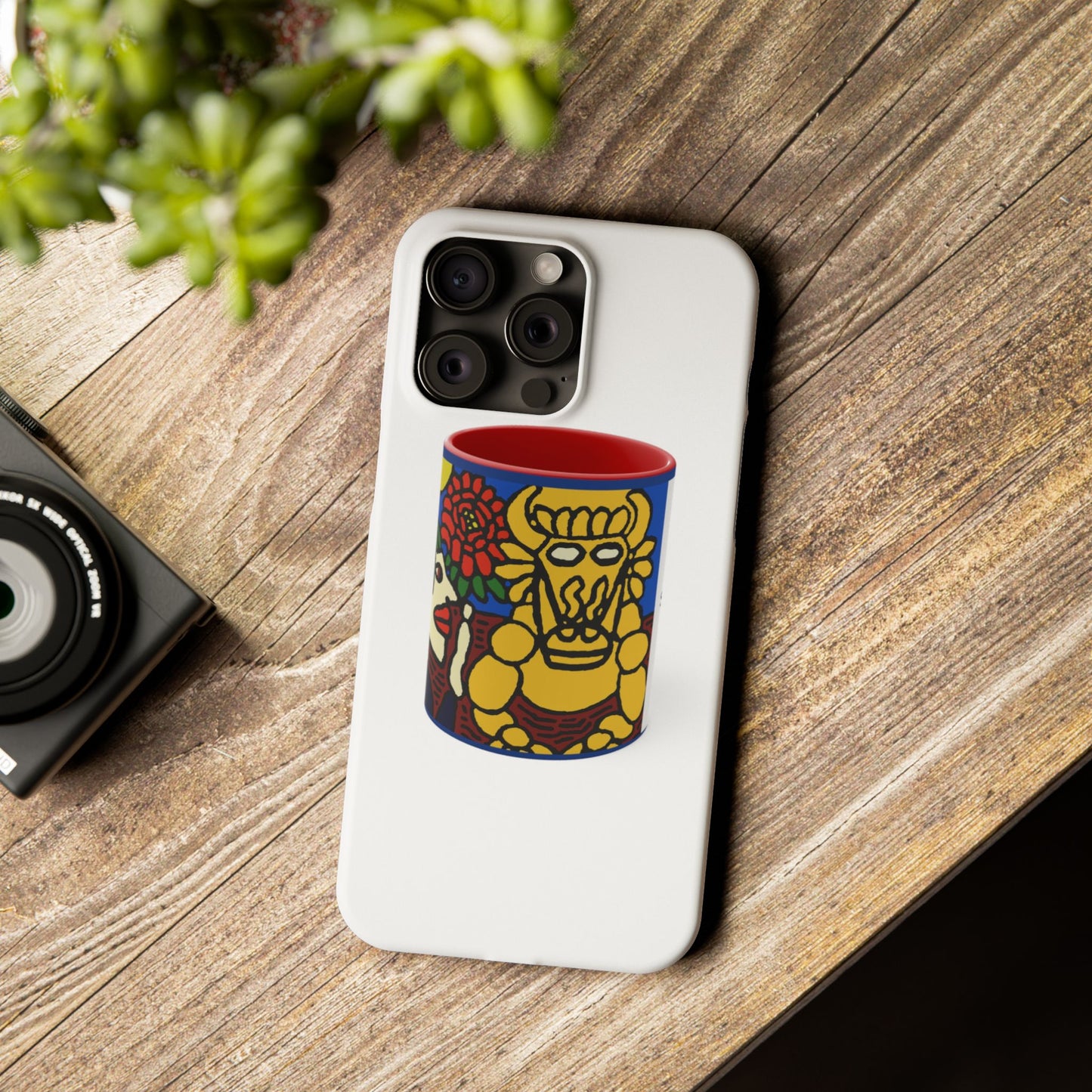 The warrior hailing the mighty golden dragon Slim Phone Case