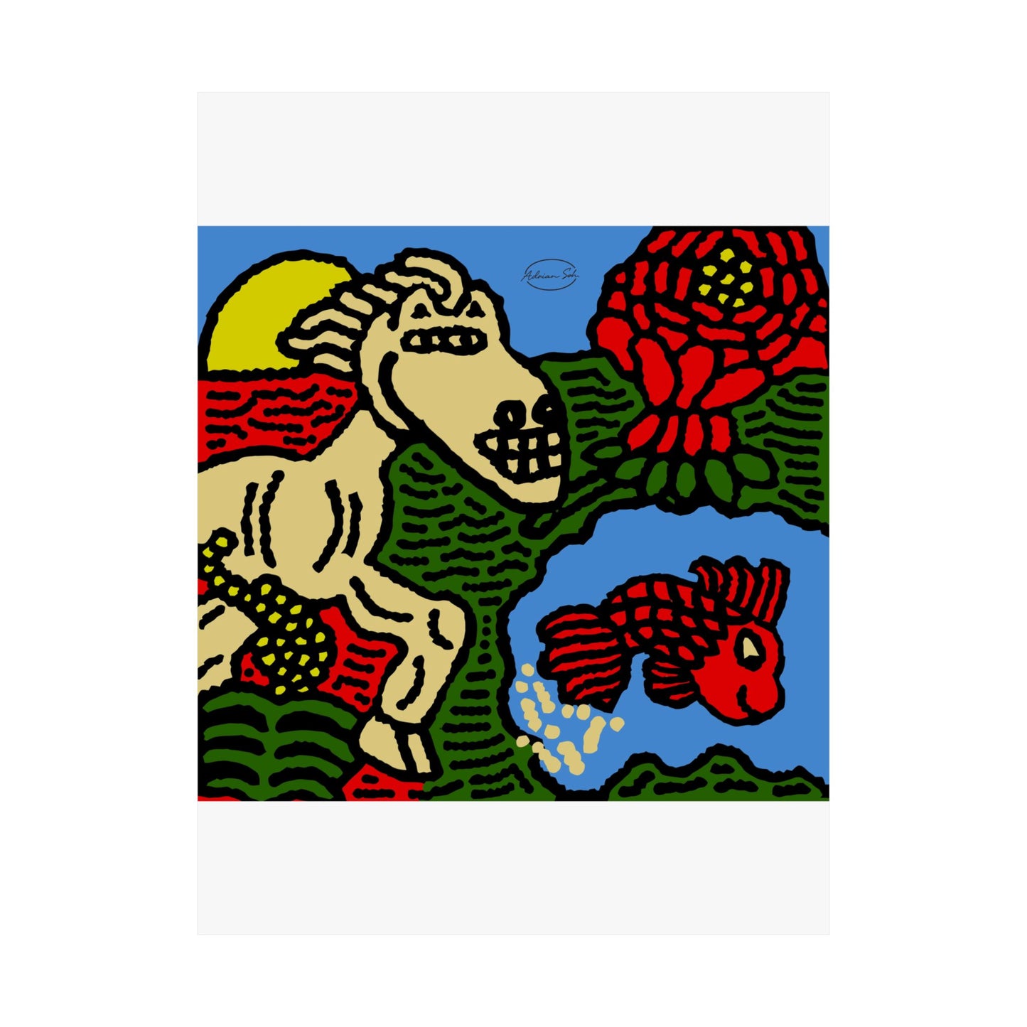 Galloping carefree through life Matte Poster Vertical (Small)