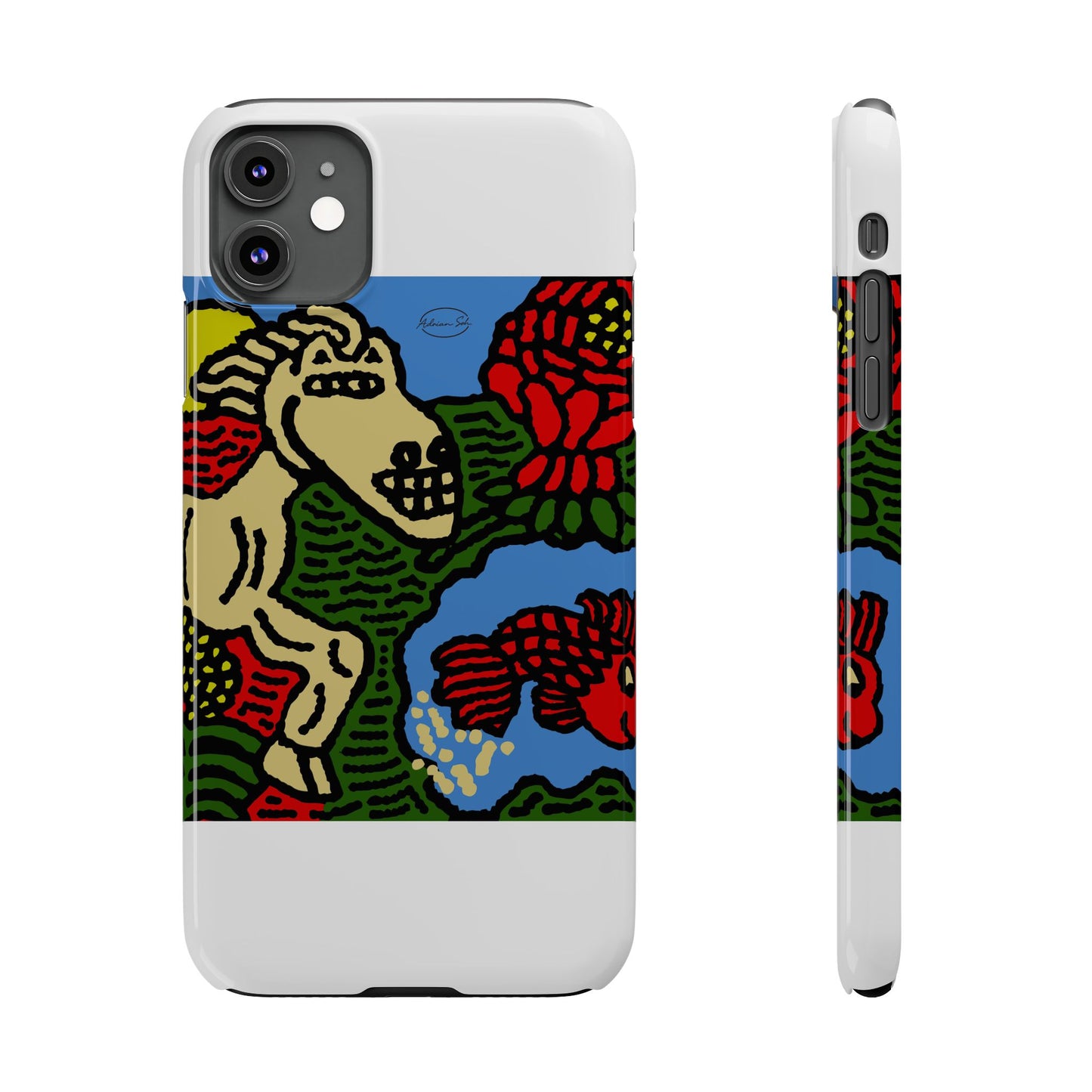 Galloping carefree through life Slim Phone Case
