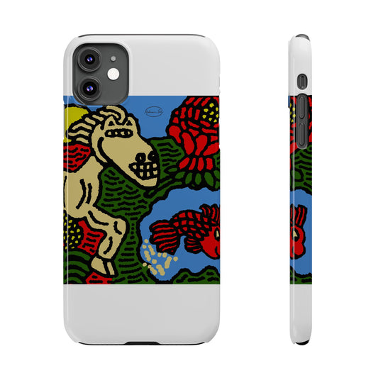 Galloping carefree through life Slim Phone Case