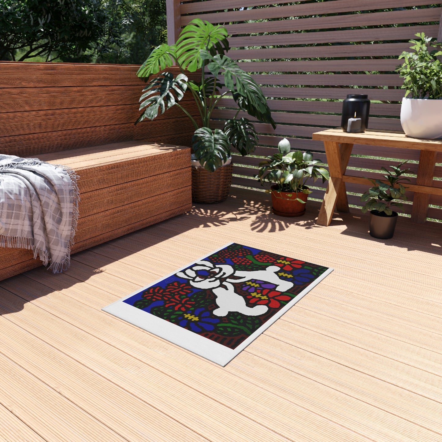 Bunnies in love — Outdoor Rug