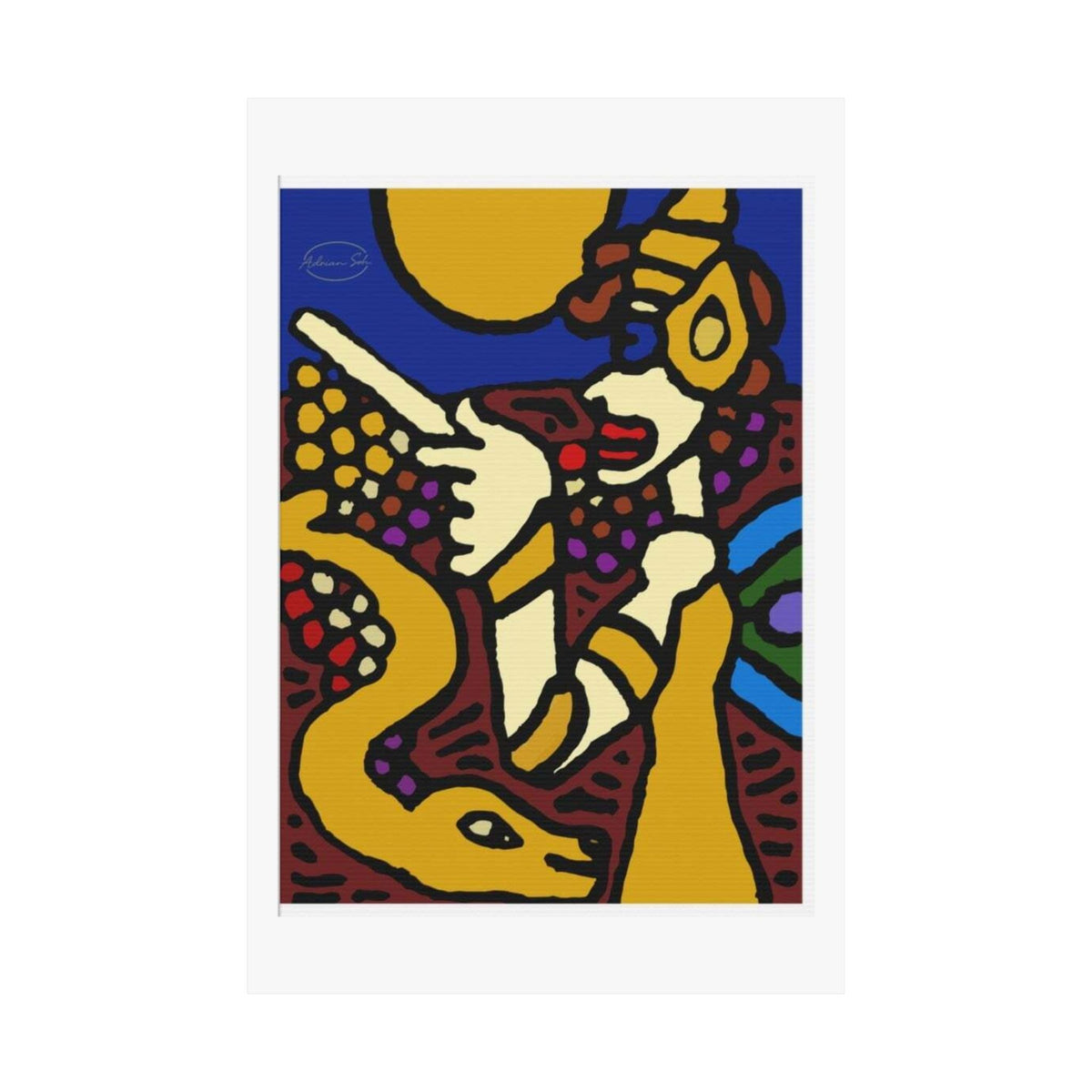 The golden snake being blessed by the fairy Matte Poster Vertical (Large)
