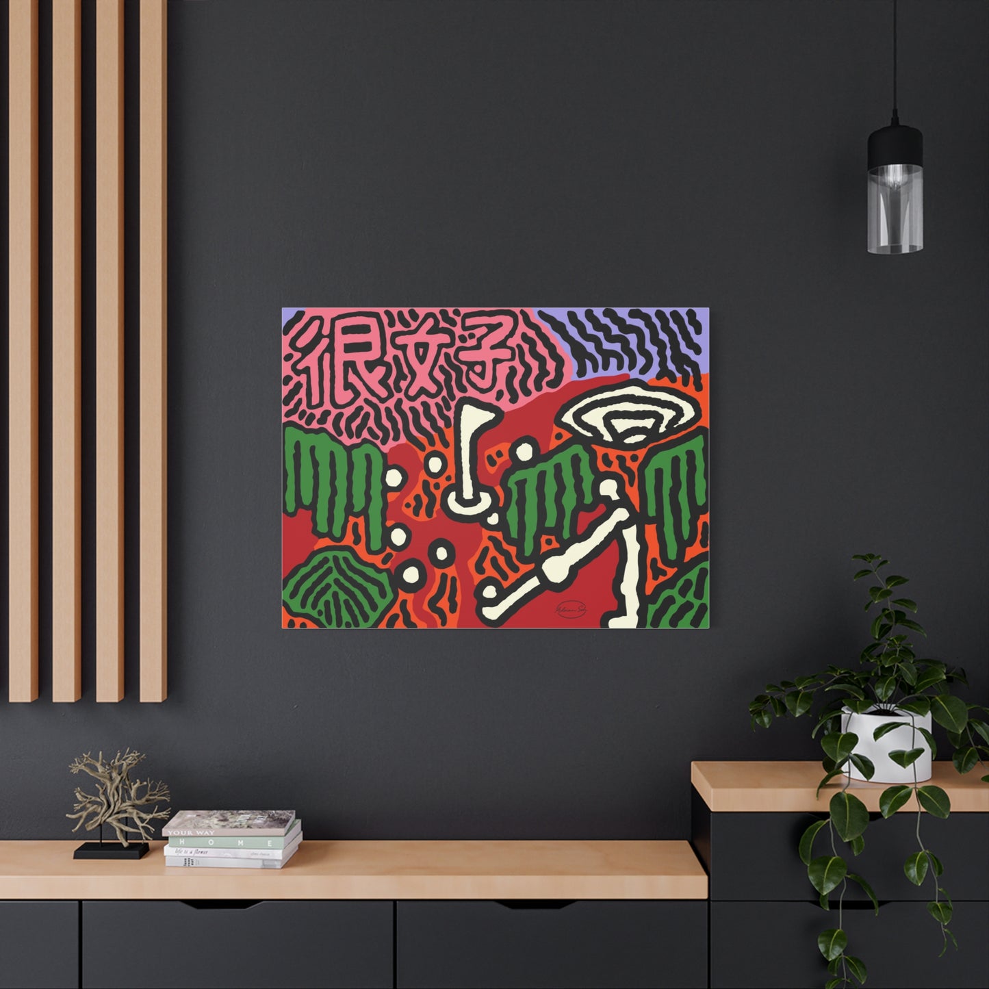 Hitting holes in one throughout life Canvas (Large)