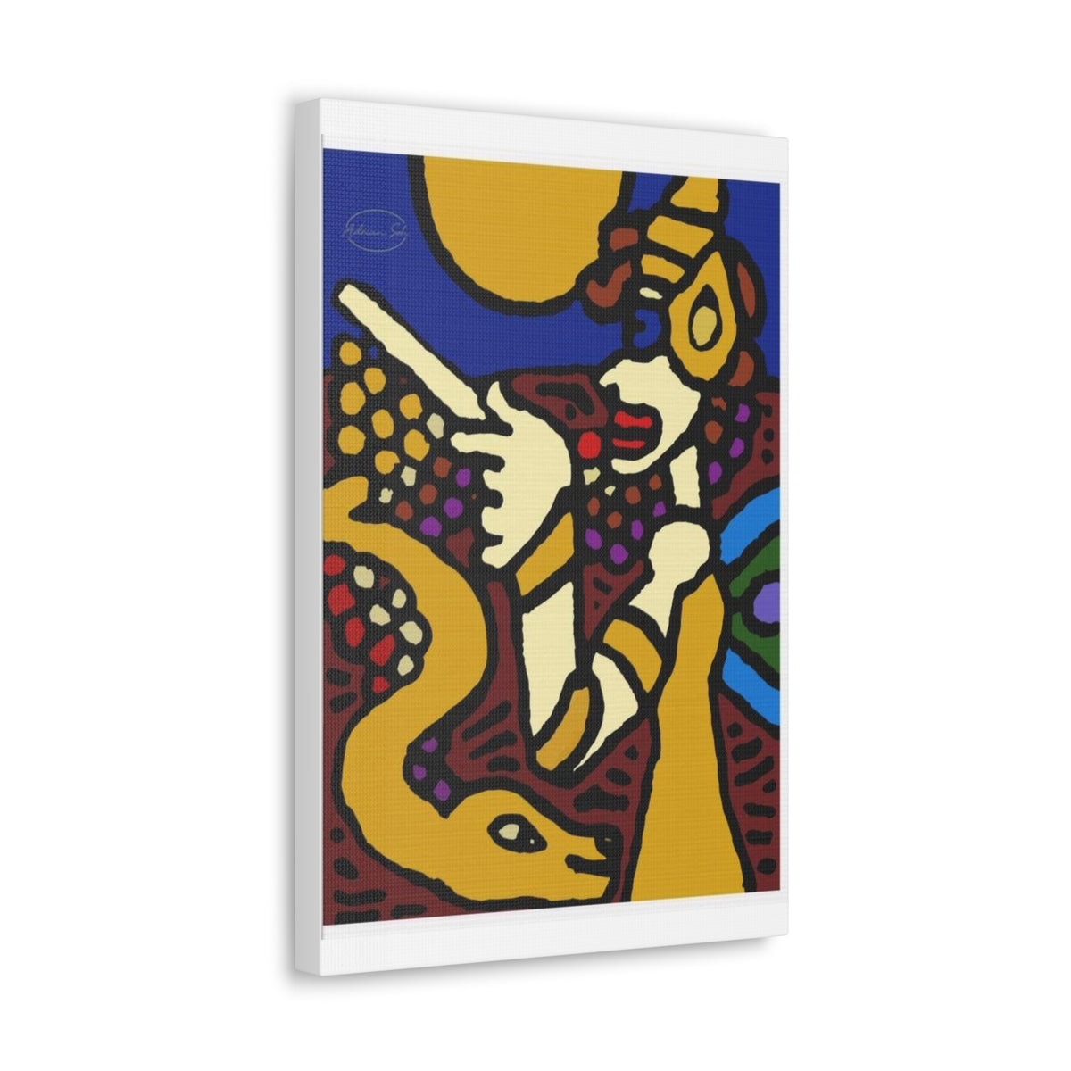 The golden snake being blessed by the fairy Canvas (Small)