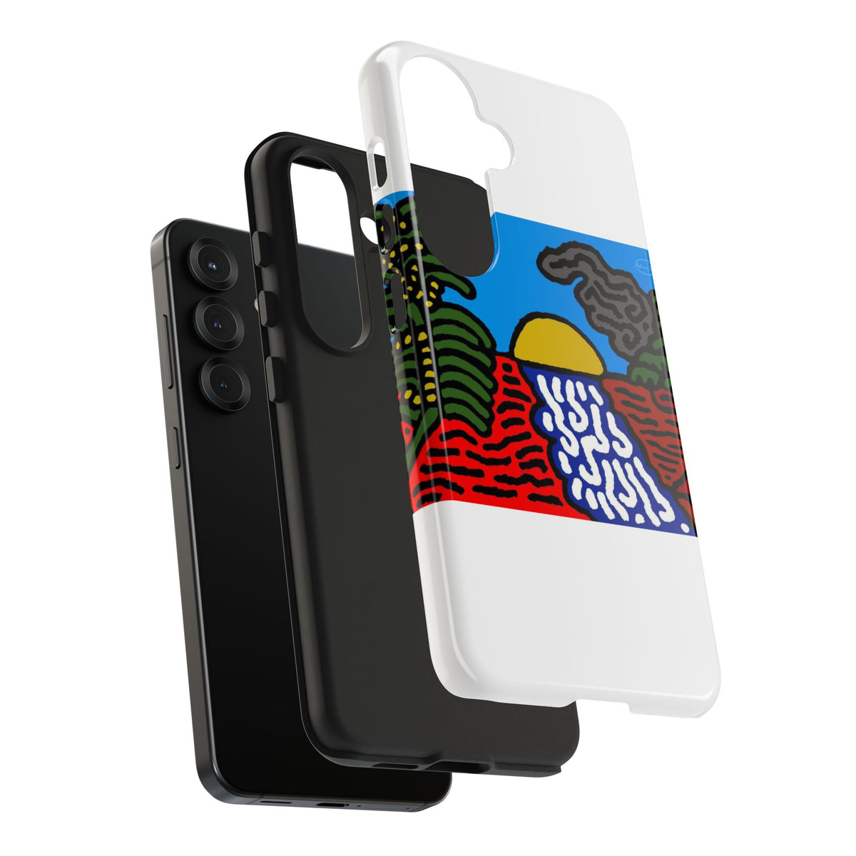 The river that joins the Australian wattle and Lebanese cedar tree in friendship Tough Phone Case