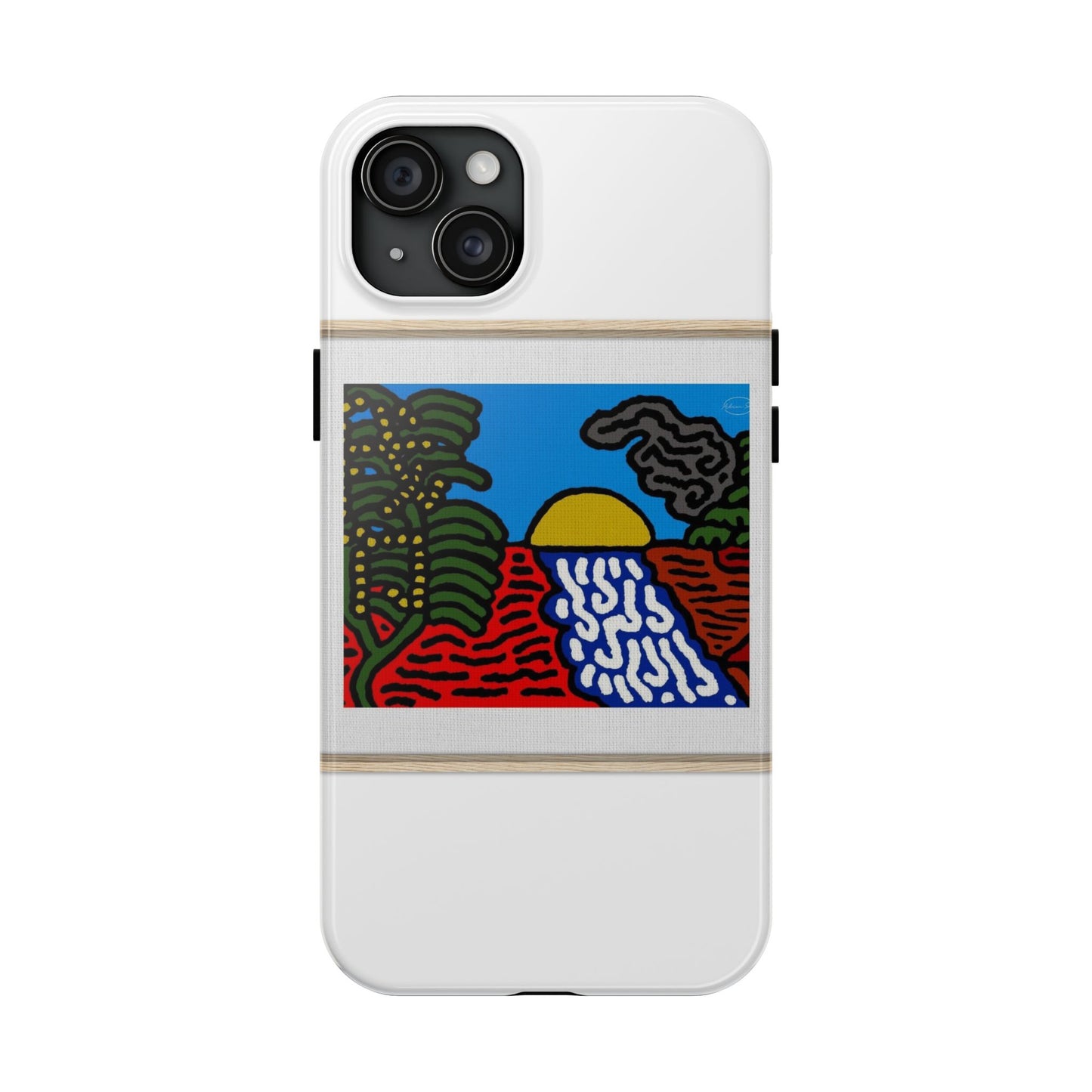 The river that joins the Australian wattle and Lebanese cedar tree in friendship Tough Phone Case