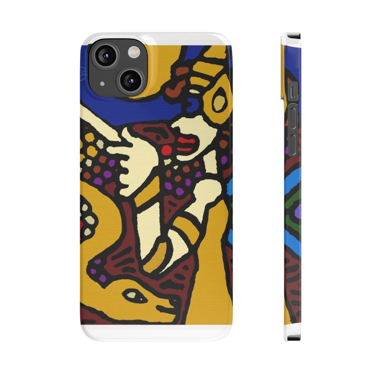 The golden snake being blessed by the fairy Slim Phone Case