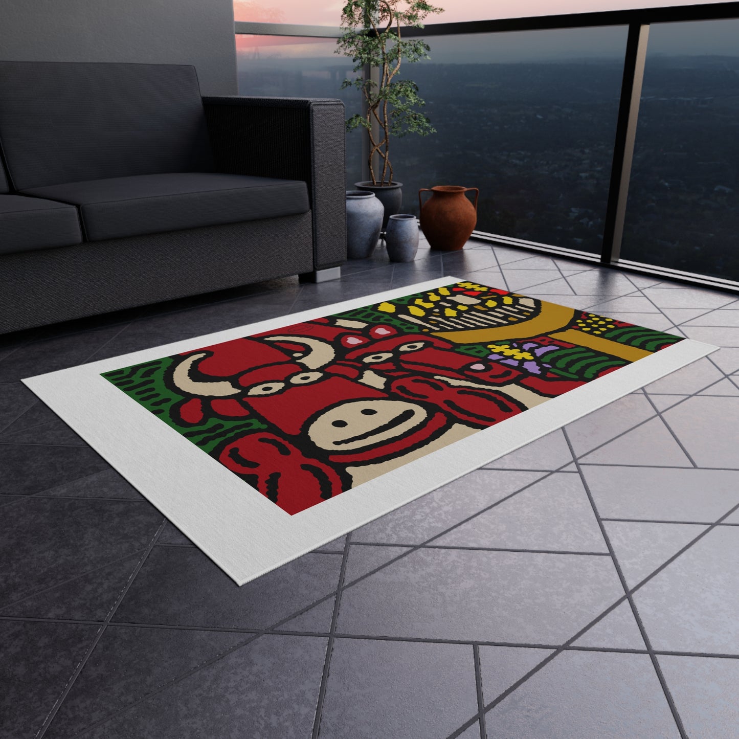 Going blessed by light together — Outdoor Rug