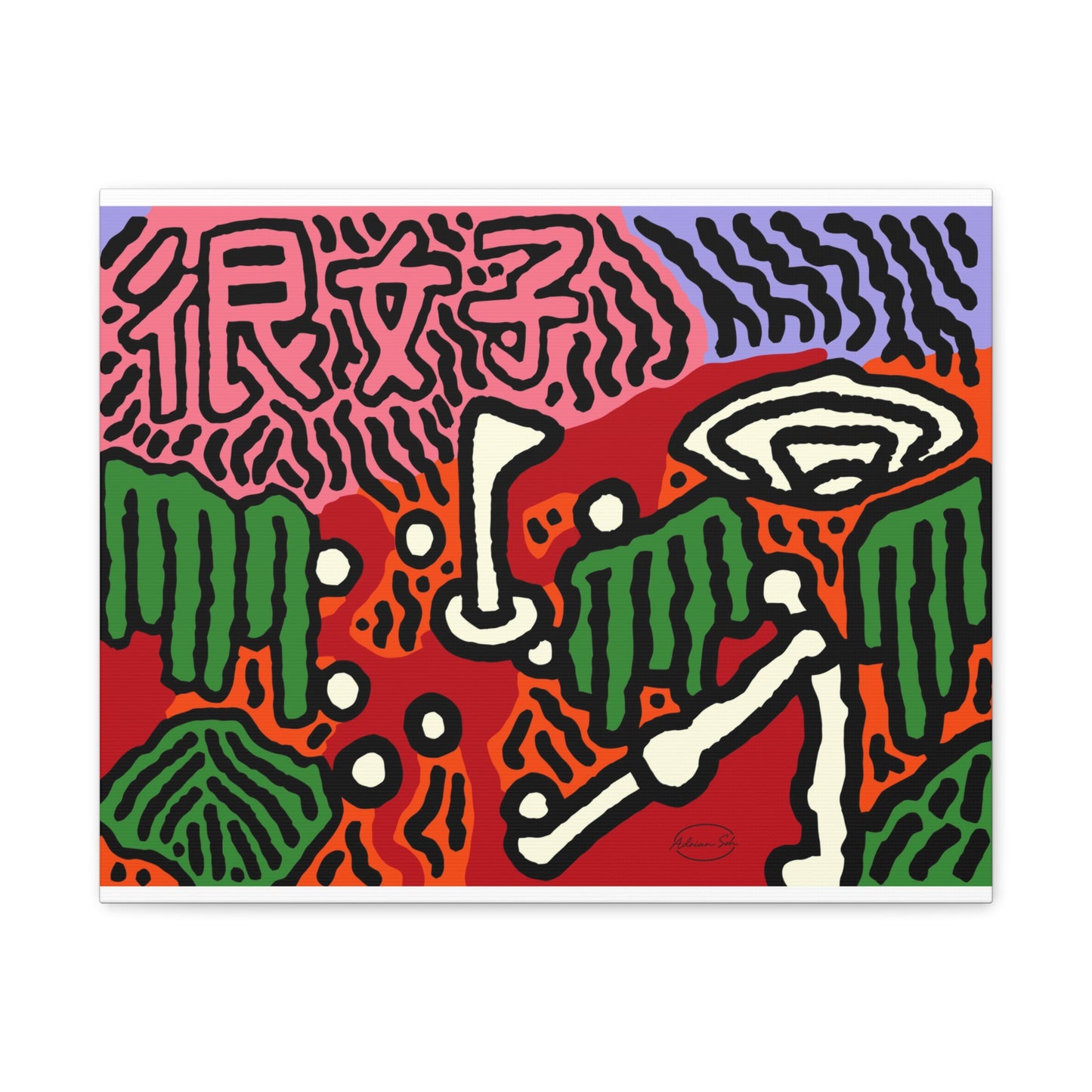 Hitting holes in one throughout life Canvas (Large)