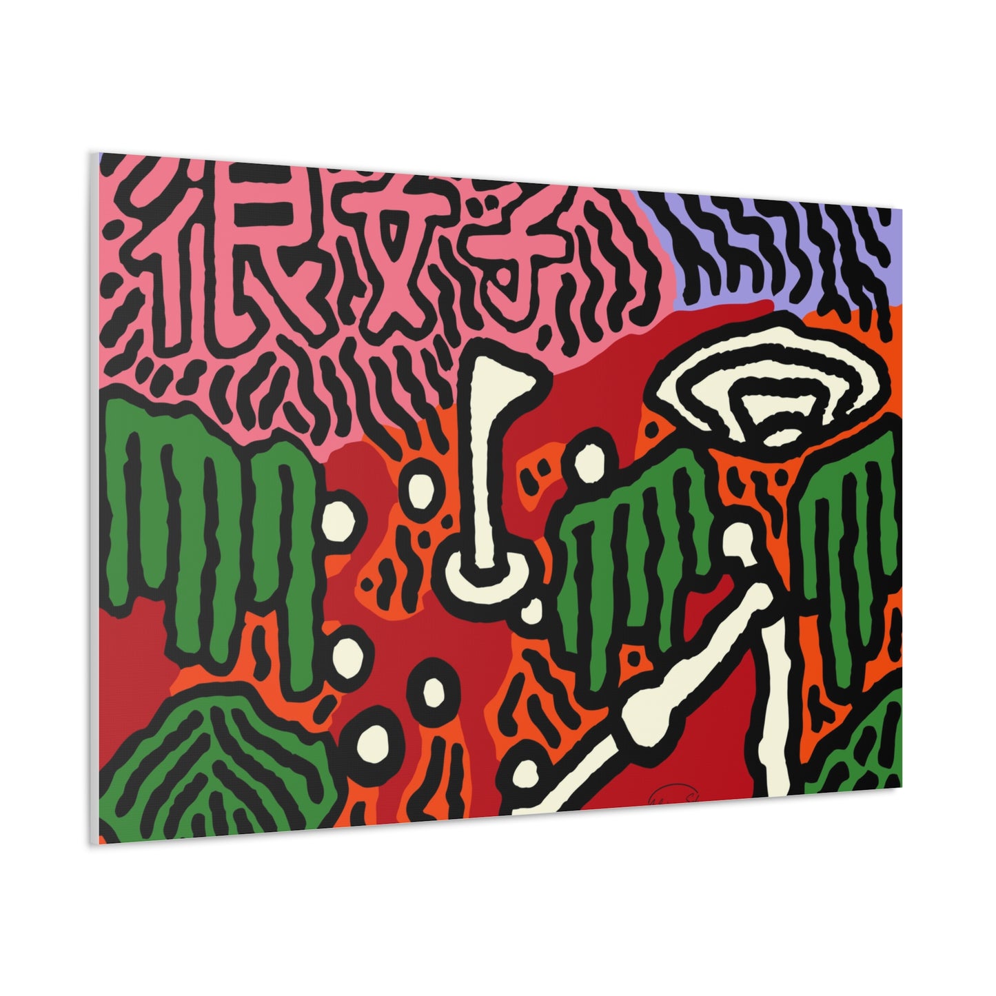Hitting holes in one throughout life Canvas (Large)