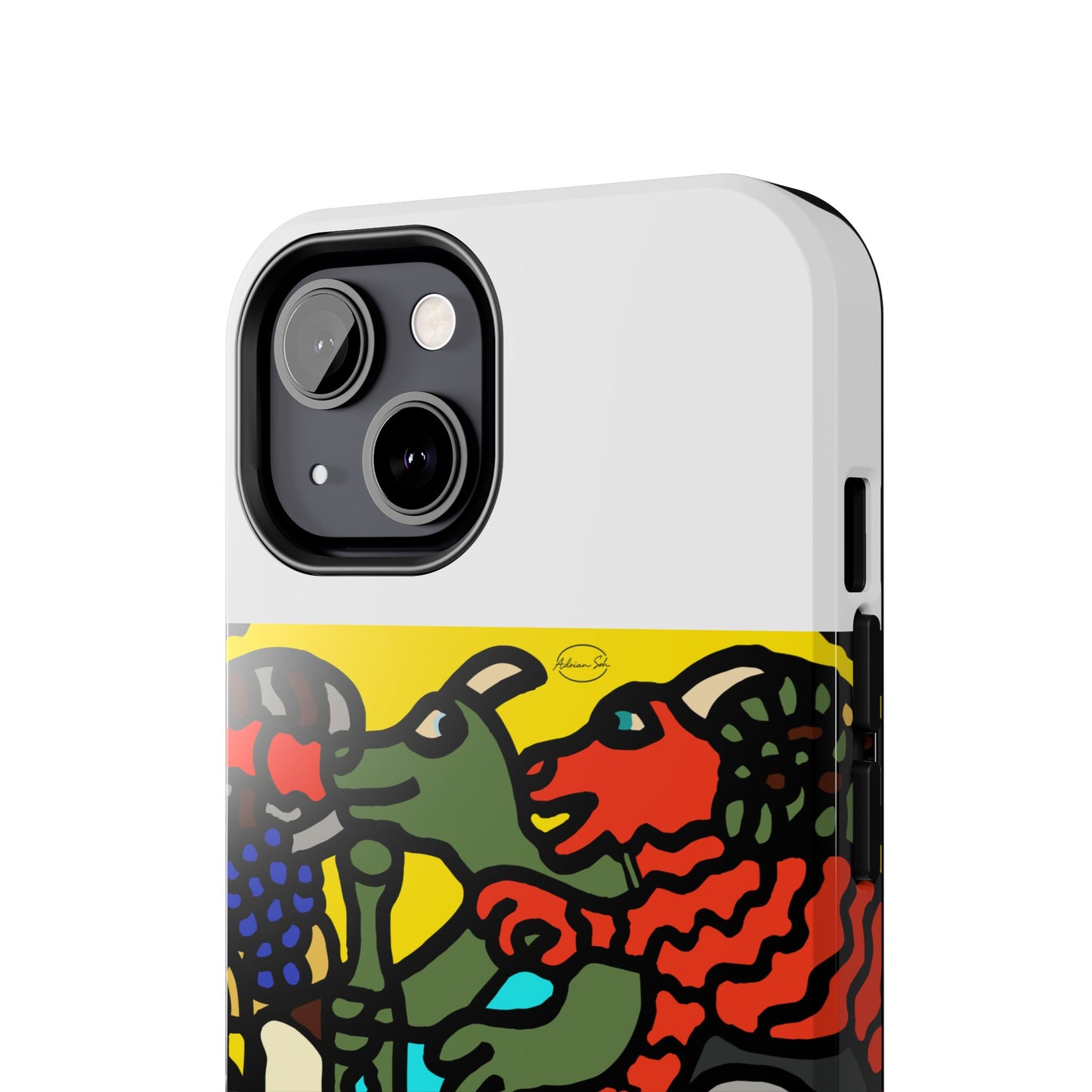 Two dragons enjoying a feast together Tough Phone Case