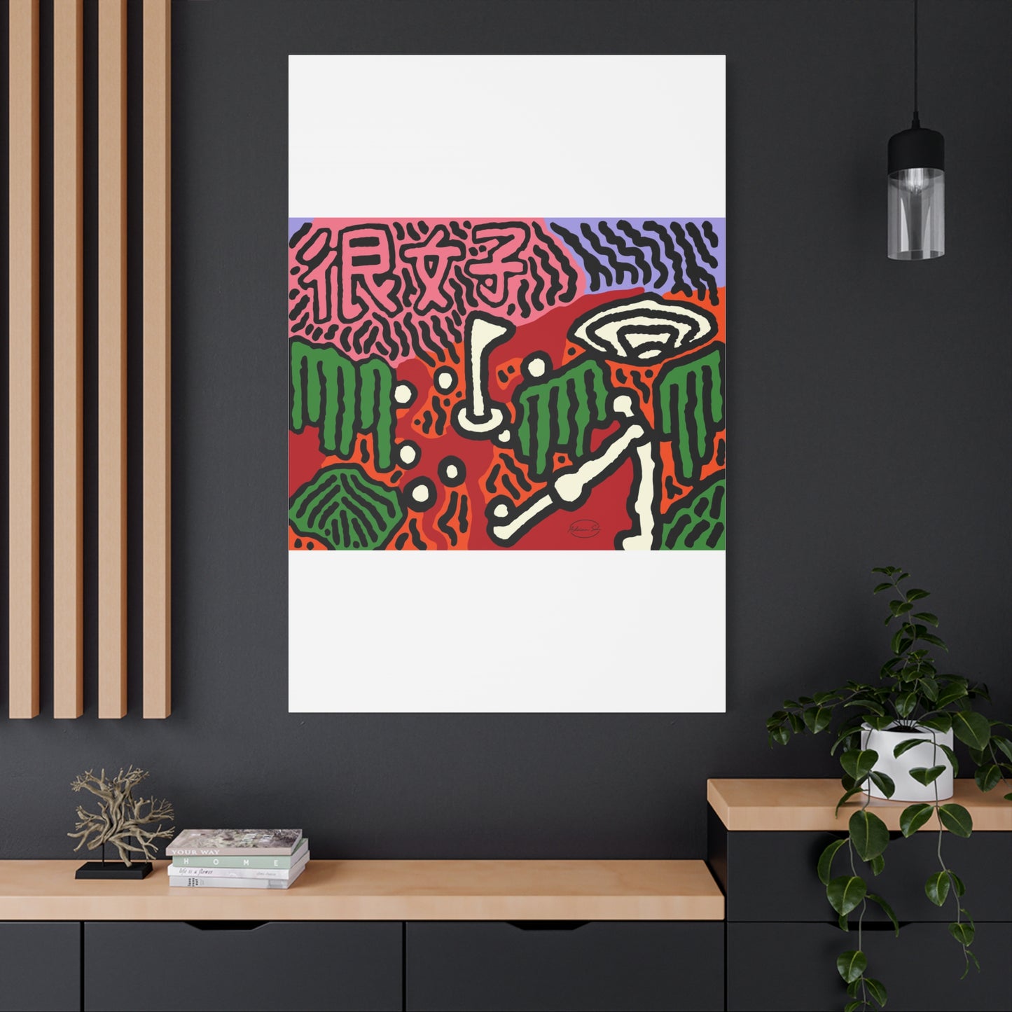 Hitting holes in one throughout life Canvas (Large)