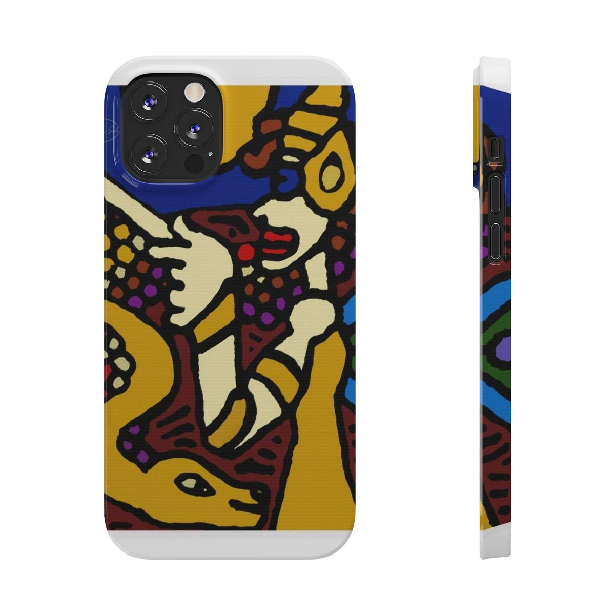 The golden snake being blessed by the fairy Slim Phone Case