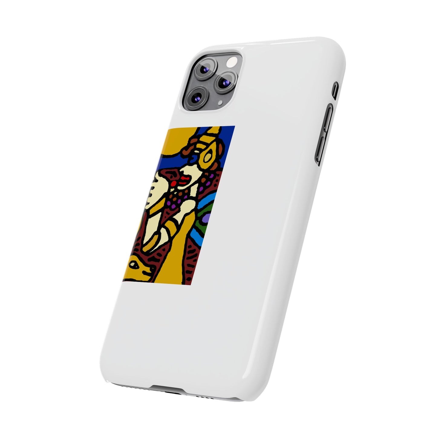 The golden snake being blessed by the fairy Slim Phone Case