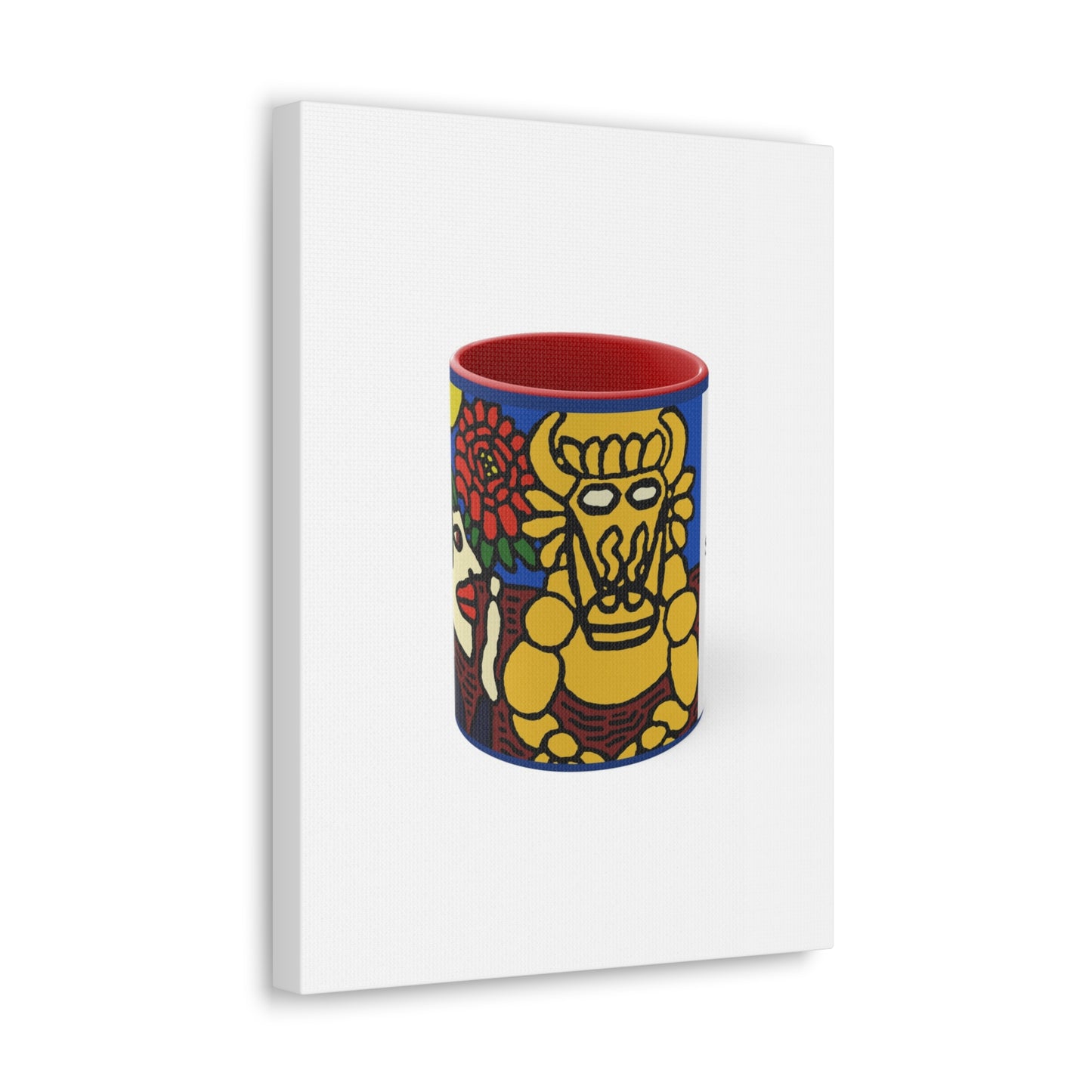 The warrior hailing the mighty golden dragon Canvas (Small)