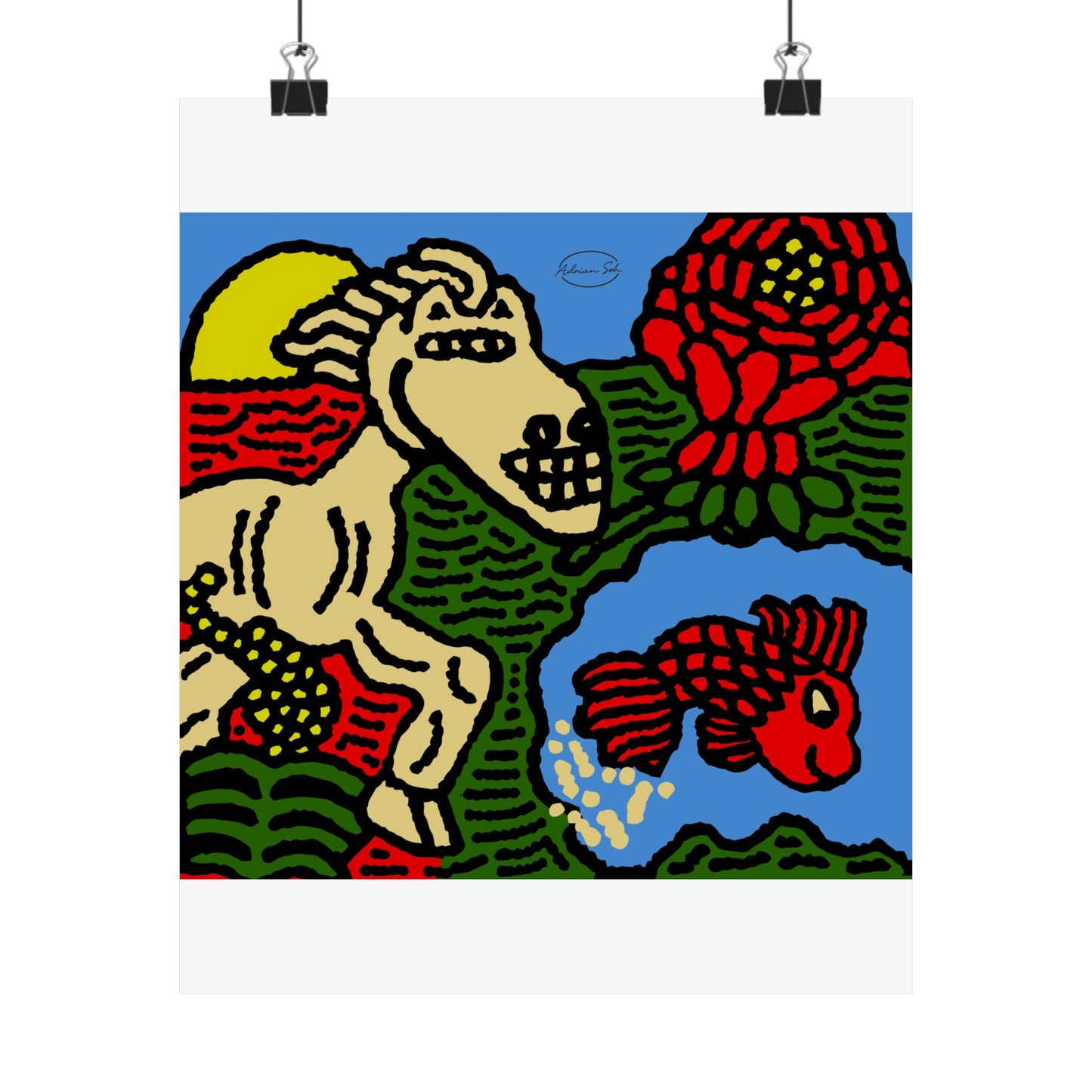 Galloping carefree through life Matte Poster Vertical (Large)