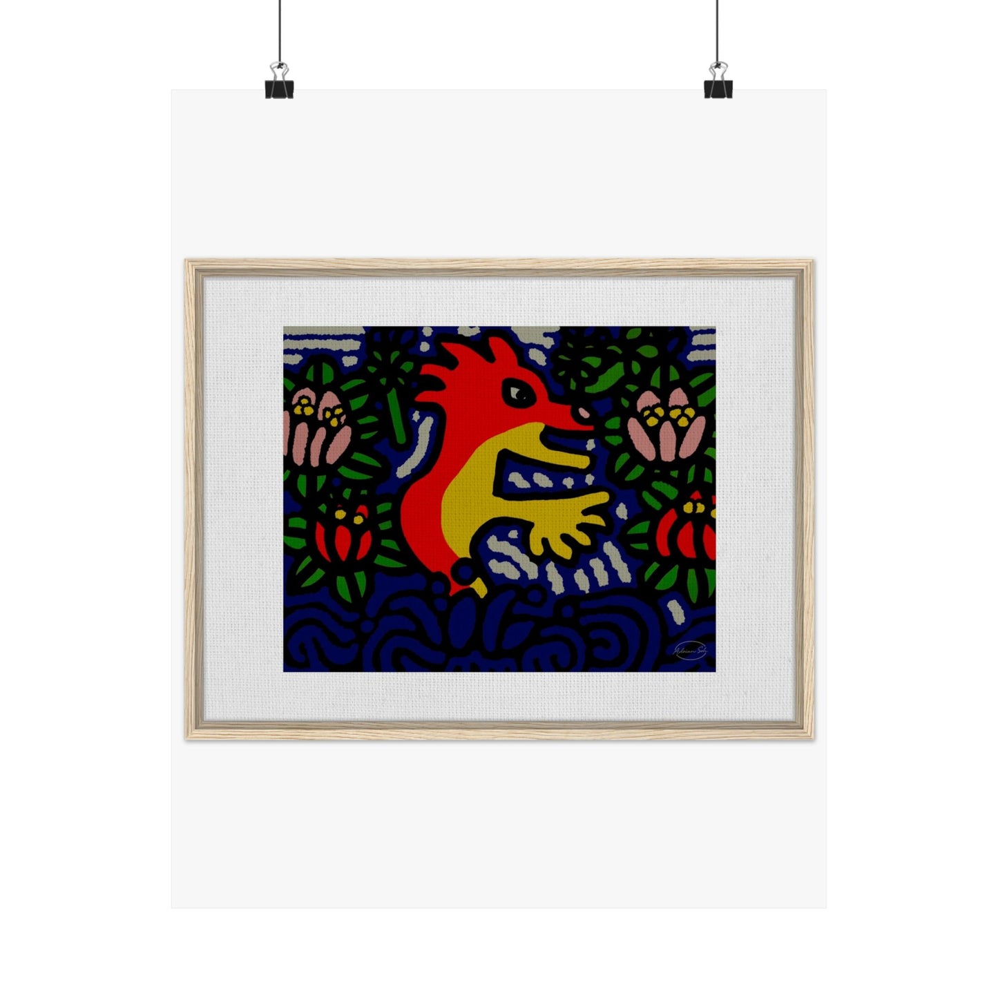 Breaking through the surface of a lotus pond Matte Poster Vertical (Small)