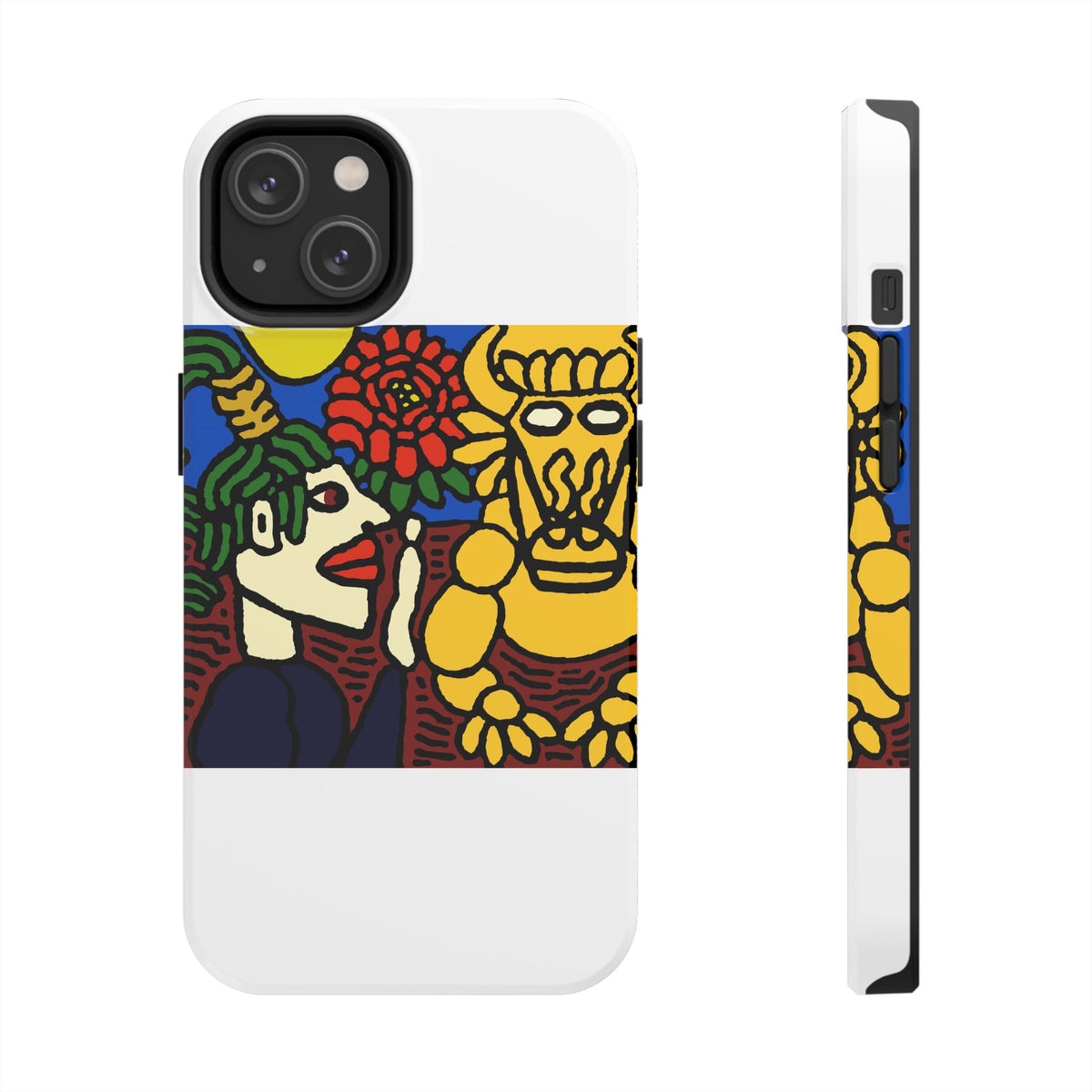 The warrior hailing the mighty golden dragon Tough Phone Case