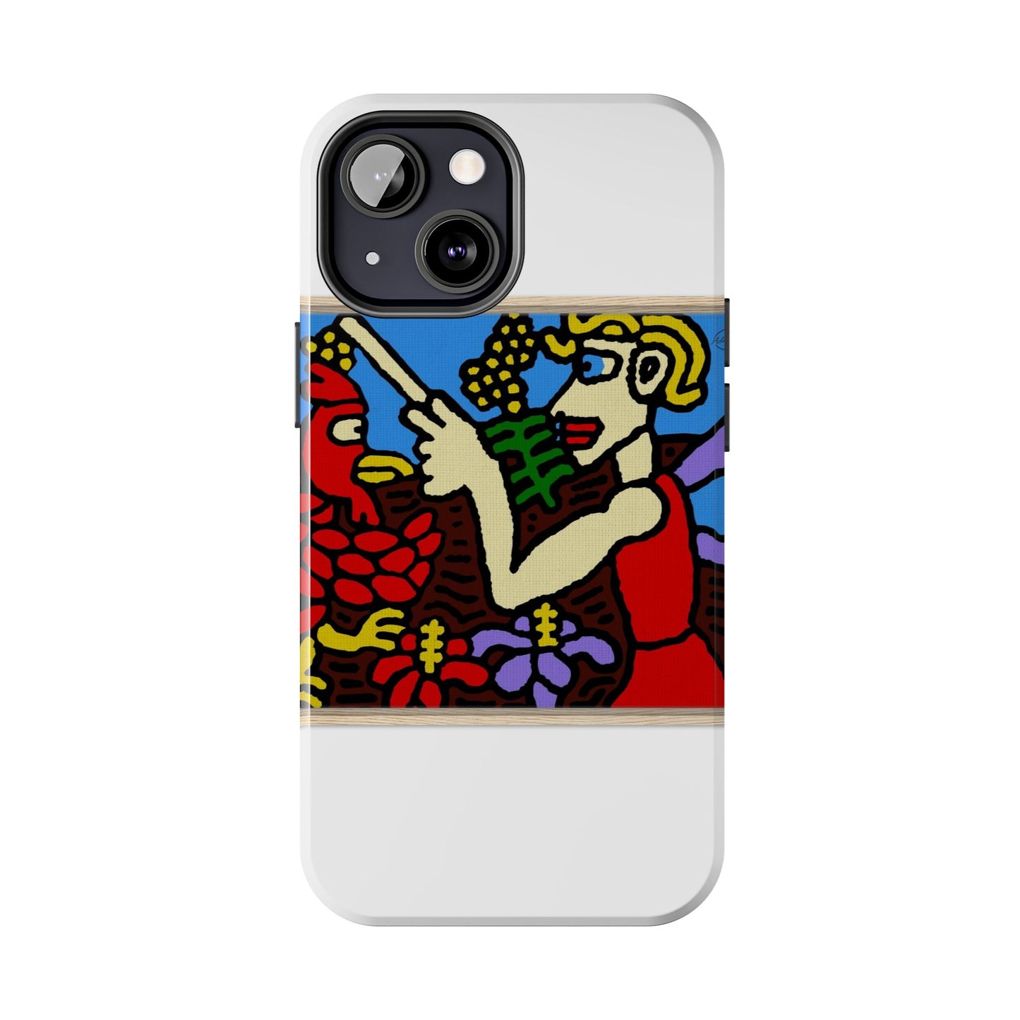The hen gaining a blessing from a fairy Tough Phone Case
