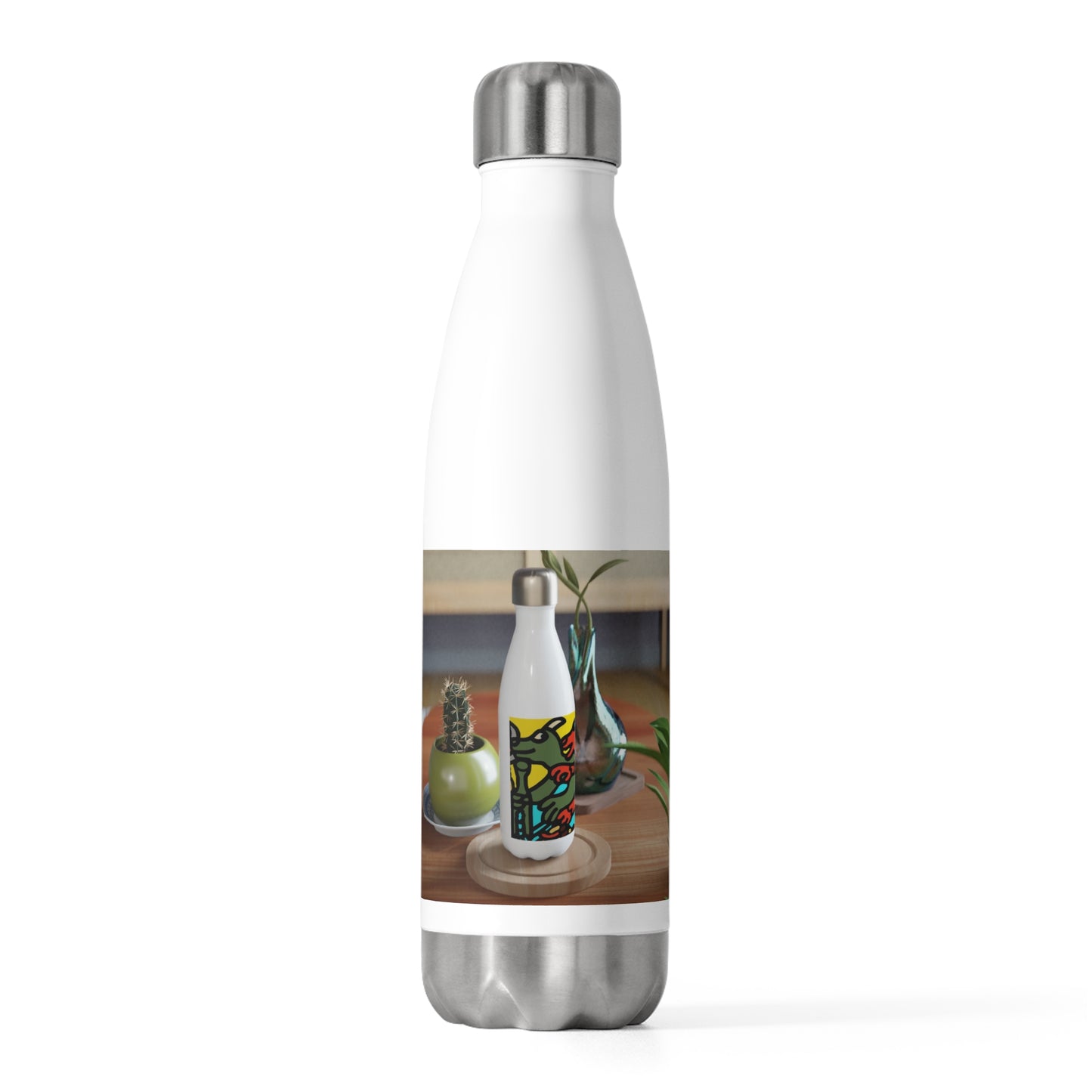 Two dragons enjoying a feast together Stainless Steel Water Bottle