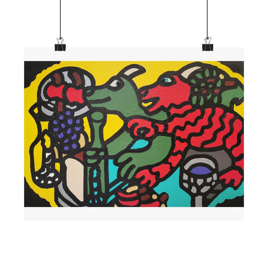 Enjoying our companionship Matte Poster Horizontal (Small)