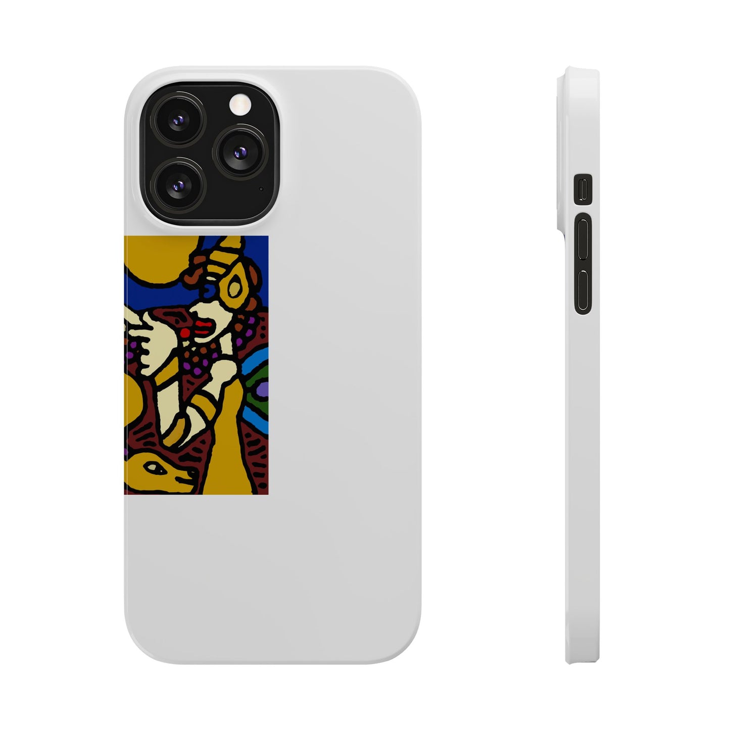 The golden snake being blessed by the fairy Slim Phone Case