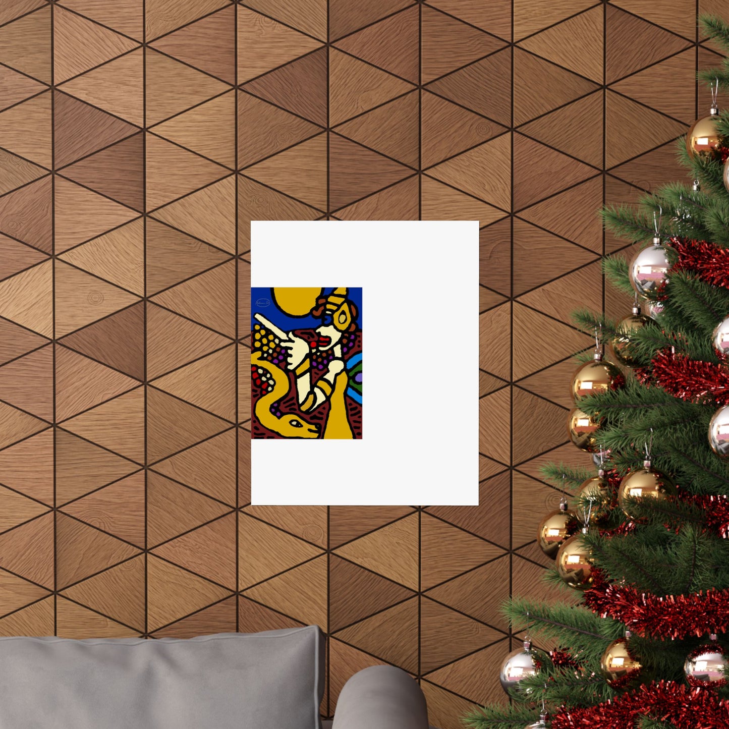 The golden snake being blessed by the fairy Matte Poster Vertical (Small)