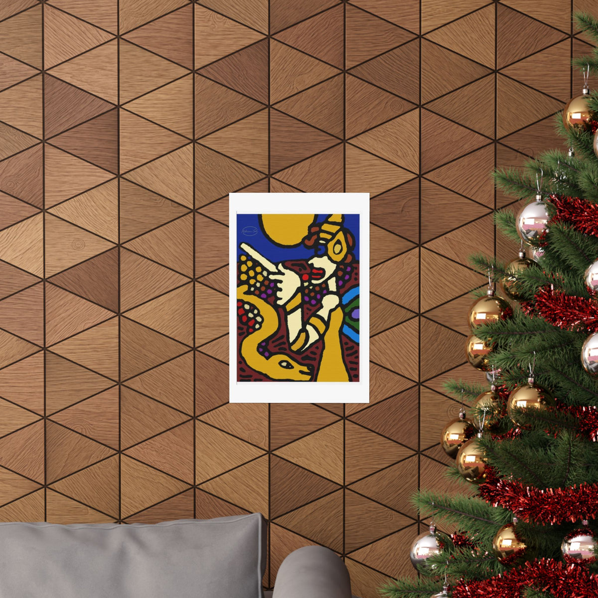 The golden snake being blessed by the fairy Matte Poster Vertical (Small)