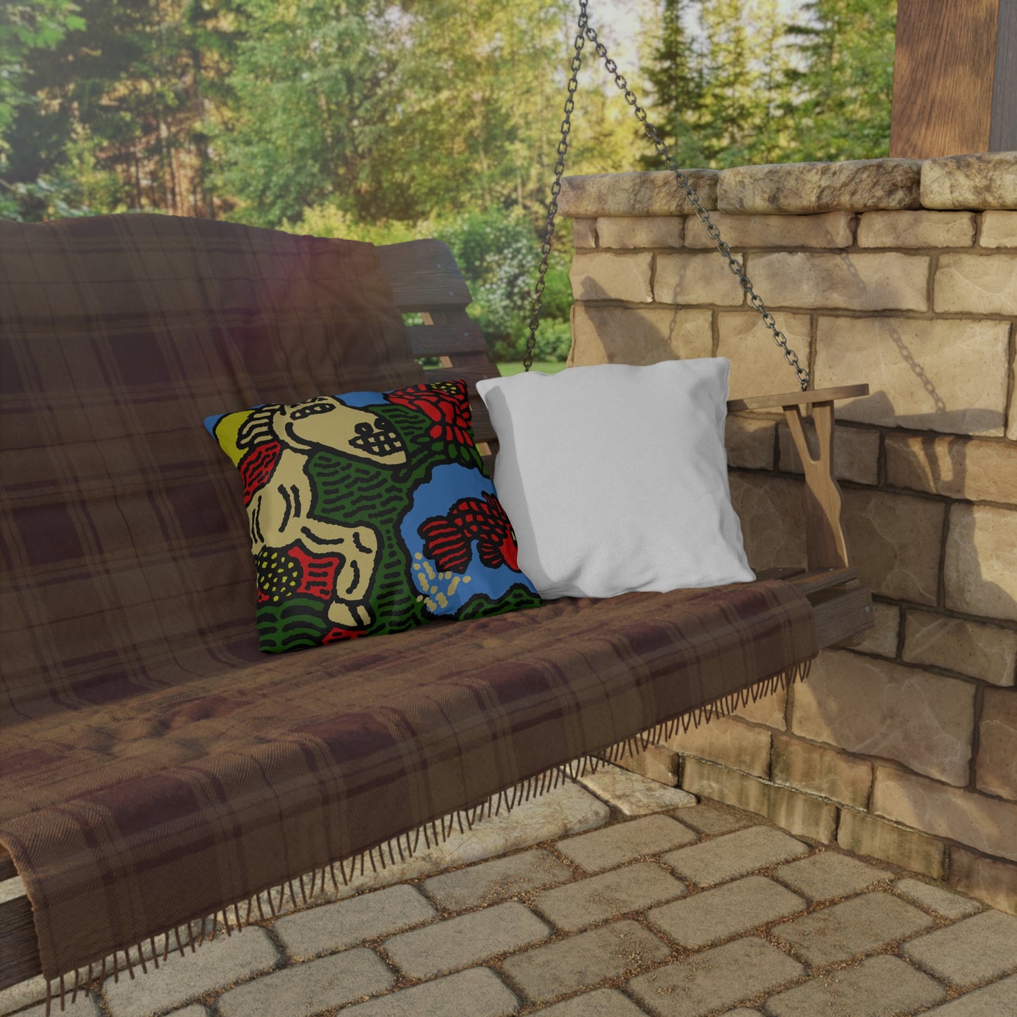 Galloping carefree through life — Outdoor Pillow
