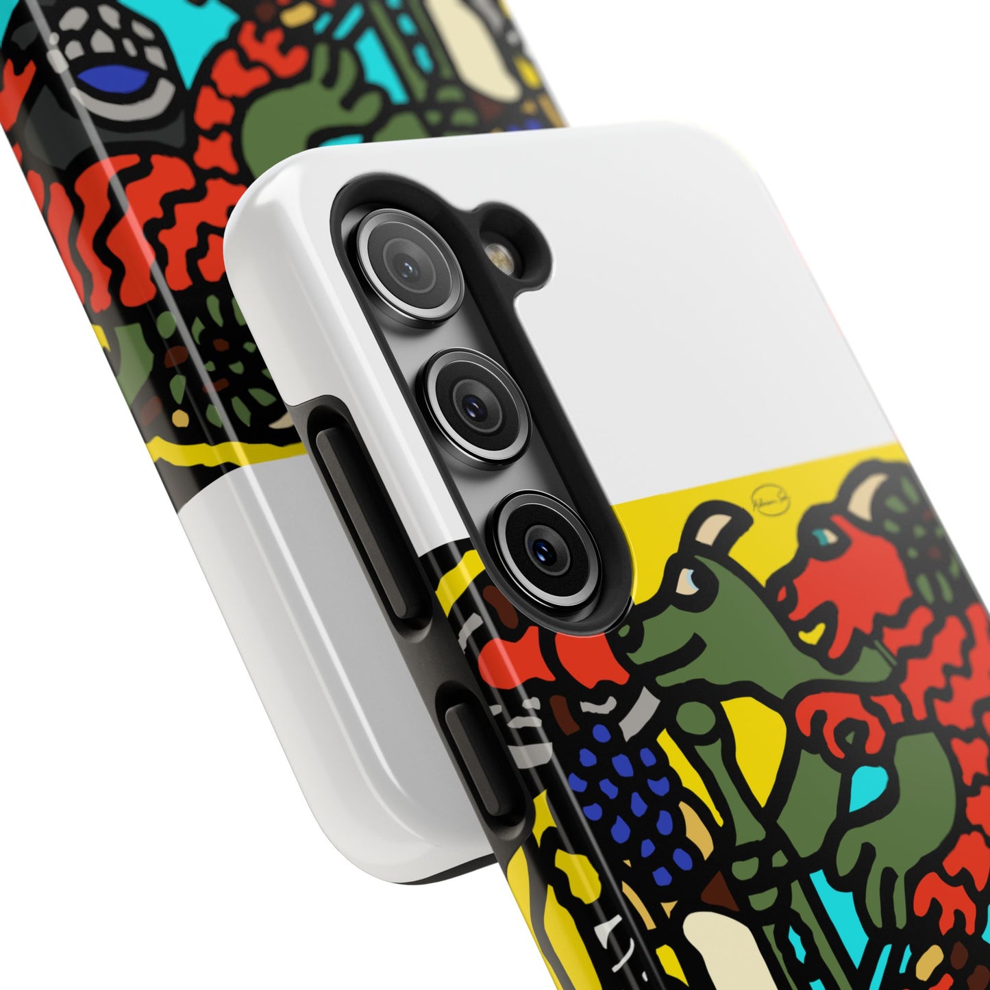Two dragons enjoying a feast together Tough Phone Case