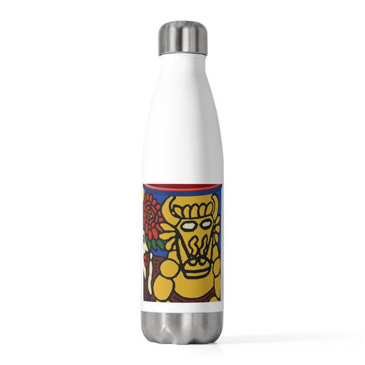 The warrior hailing the mighty golden dragon Stainless Steel Water Bottle