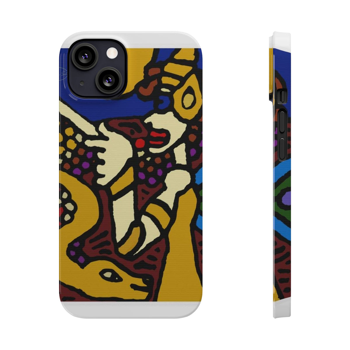 The golden snake being blessed by the fairy Slim Phone Case