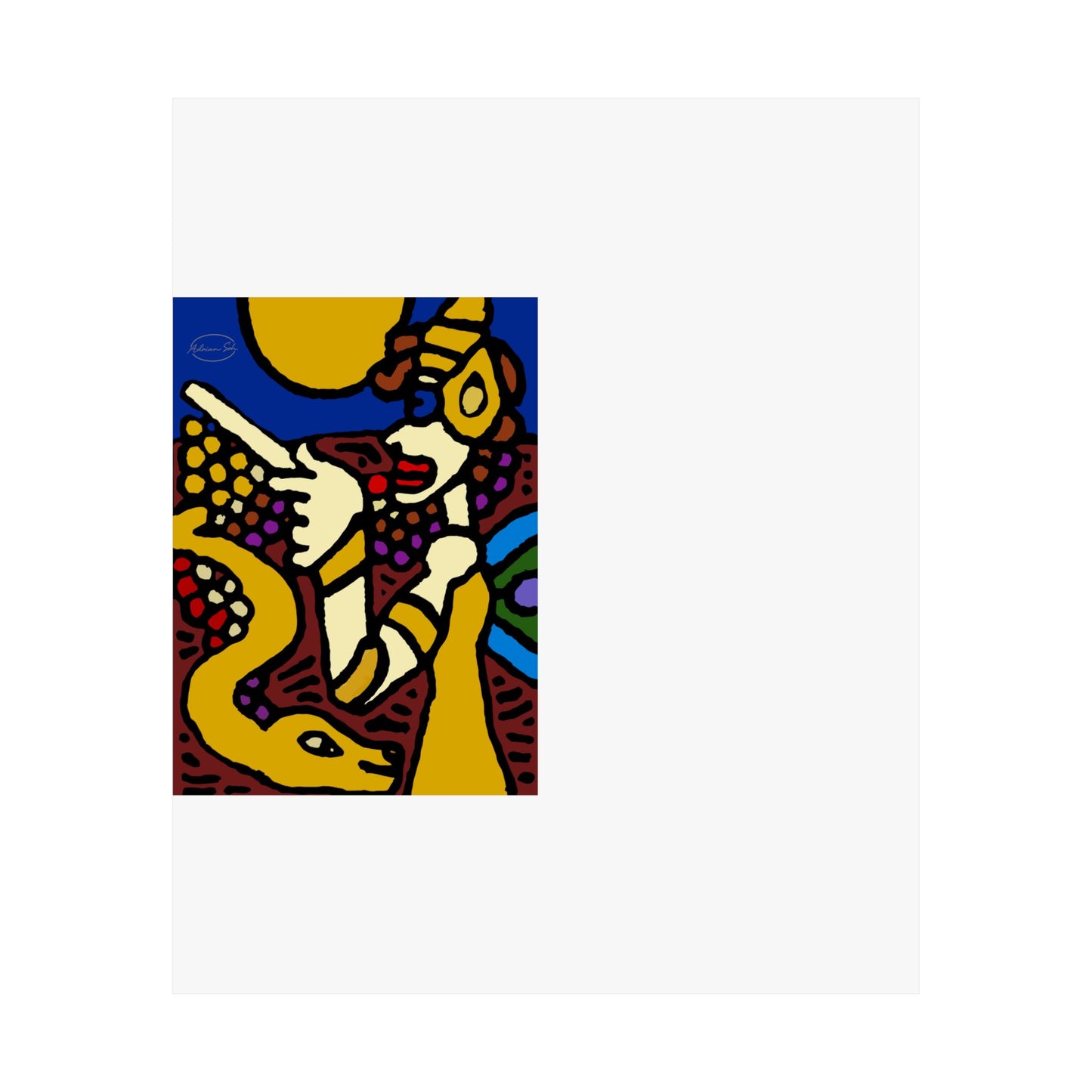 The golden snake being blessed by the fairy Matte Poster Vertical (Large)
