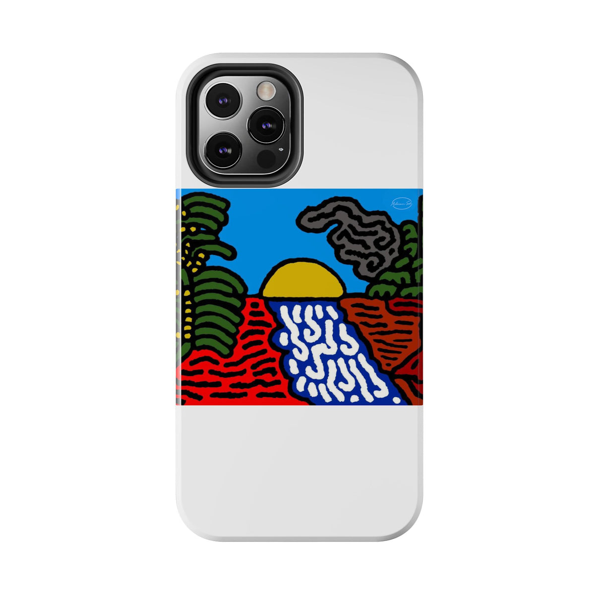 The river that joins the Australian wattle and Lebanese cedar tree in friendship Tough Phone Case
