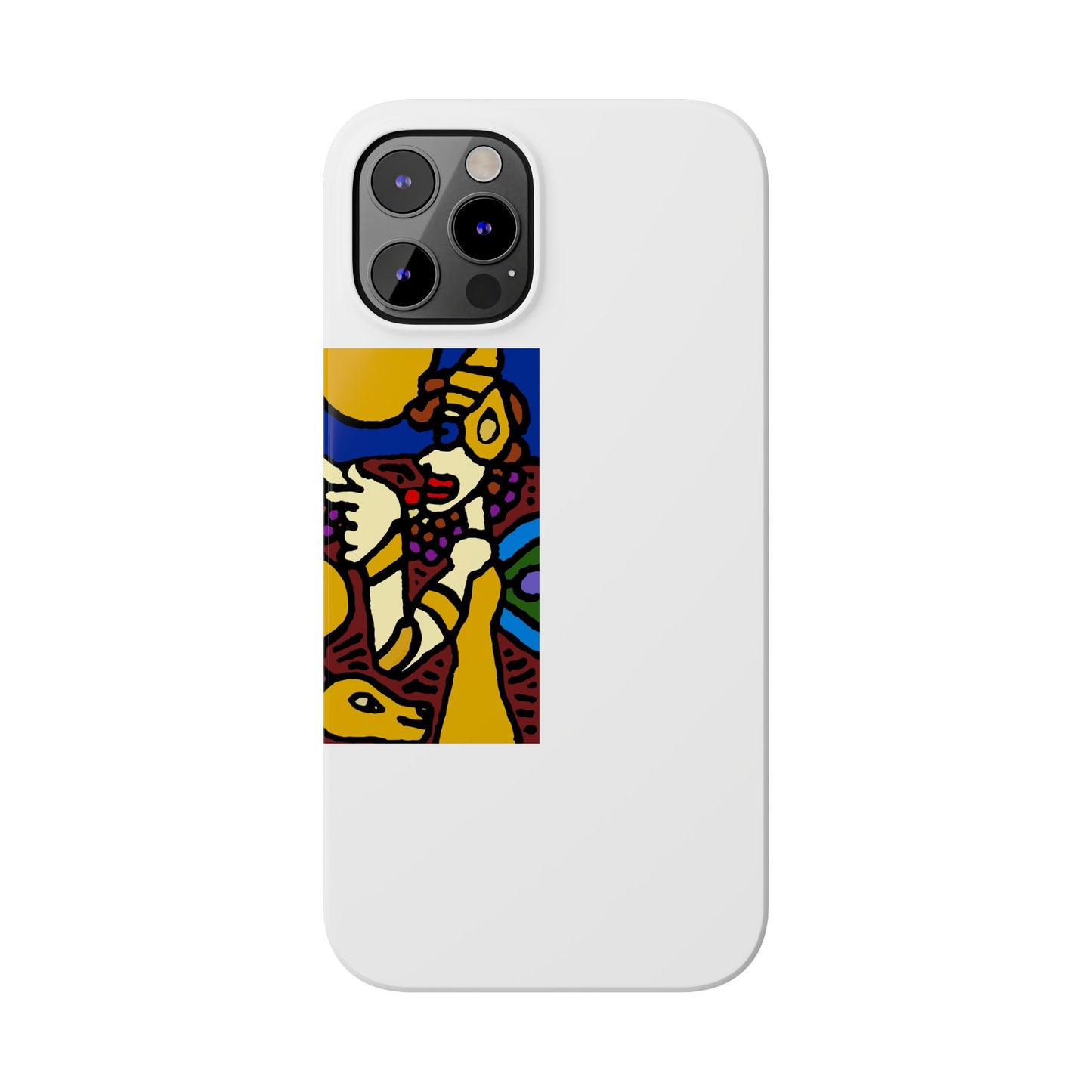 The golden snake being blessed by the fairy Slim Phone Case