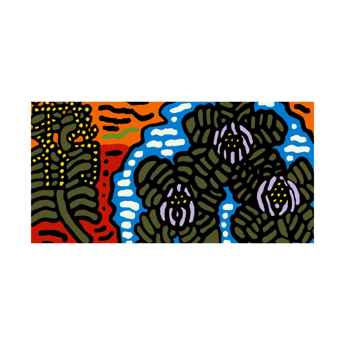 The Sri Lankan water lilies meets the Australian wattle Matte Poster Horizontal (Large)